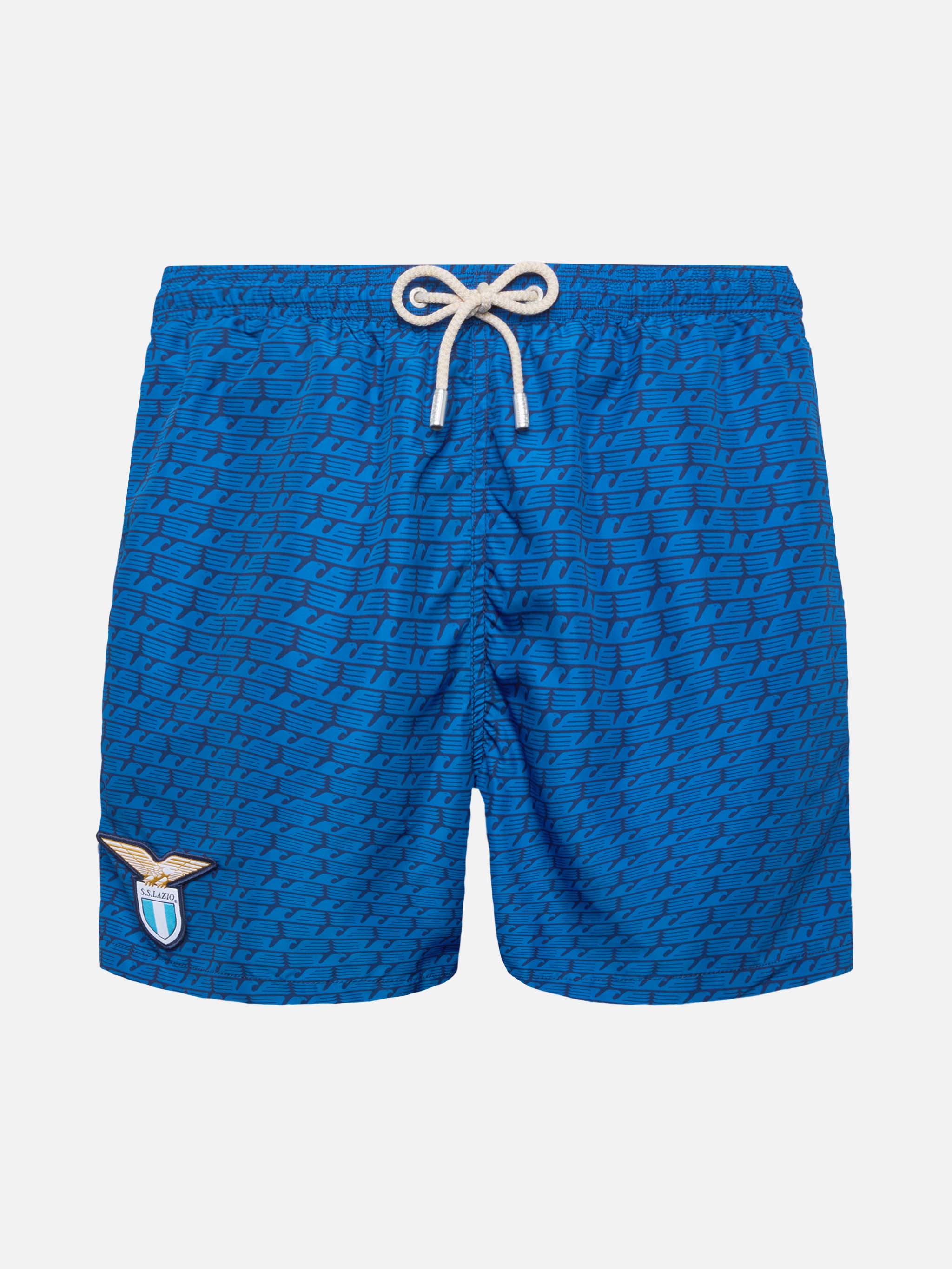Lightweight Fabric Swim Shorts Lighting With Lazio Eagles Print | Ss Special Edition Blue Swimshort