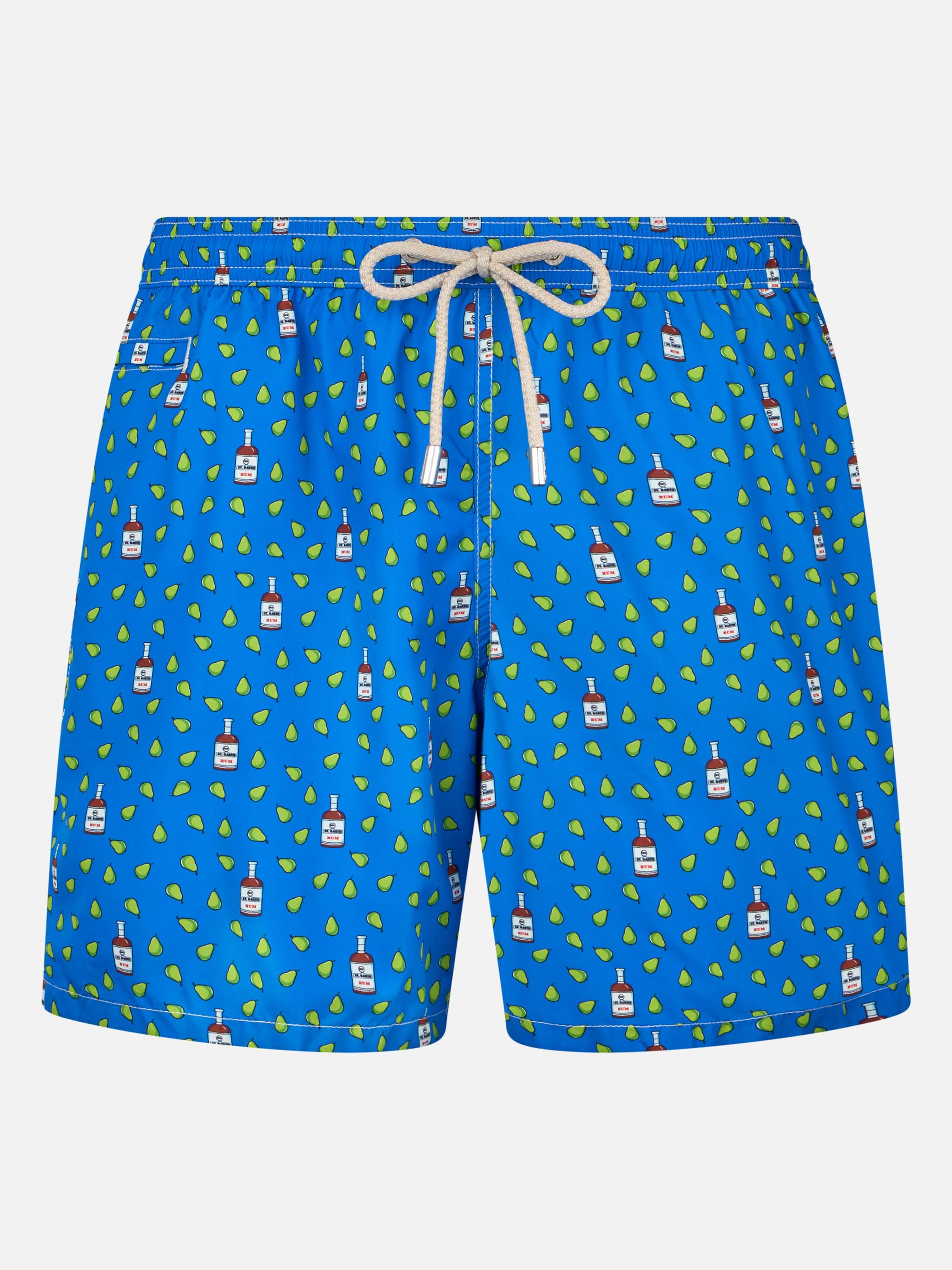 Man Lightweight Fabric Swim-Shorts Lighting Micro Fantasy With Rum And Pear Print Sky Swimshort