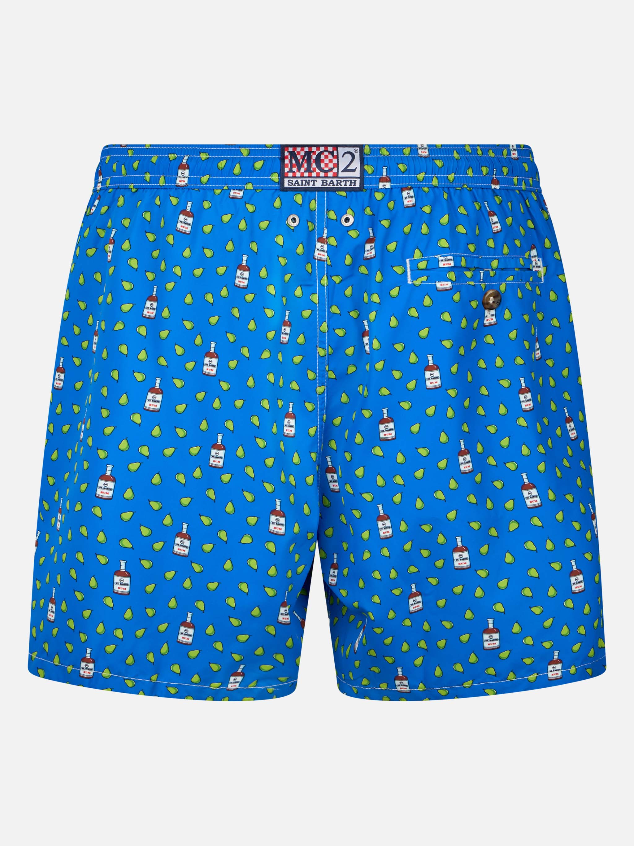 Man Lightweight Fabric Swim-Shorts Lighting Micro Fantasy With Rum And Pear Print Sky Swimshort