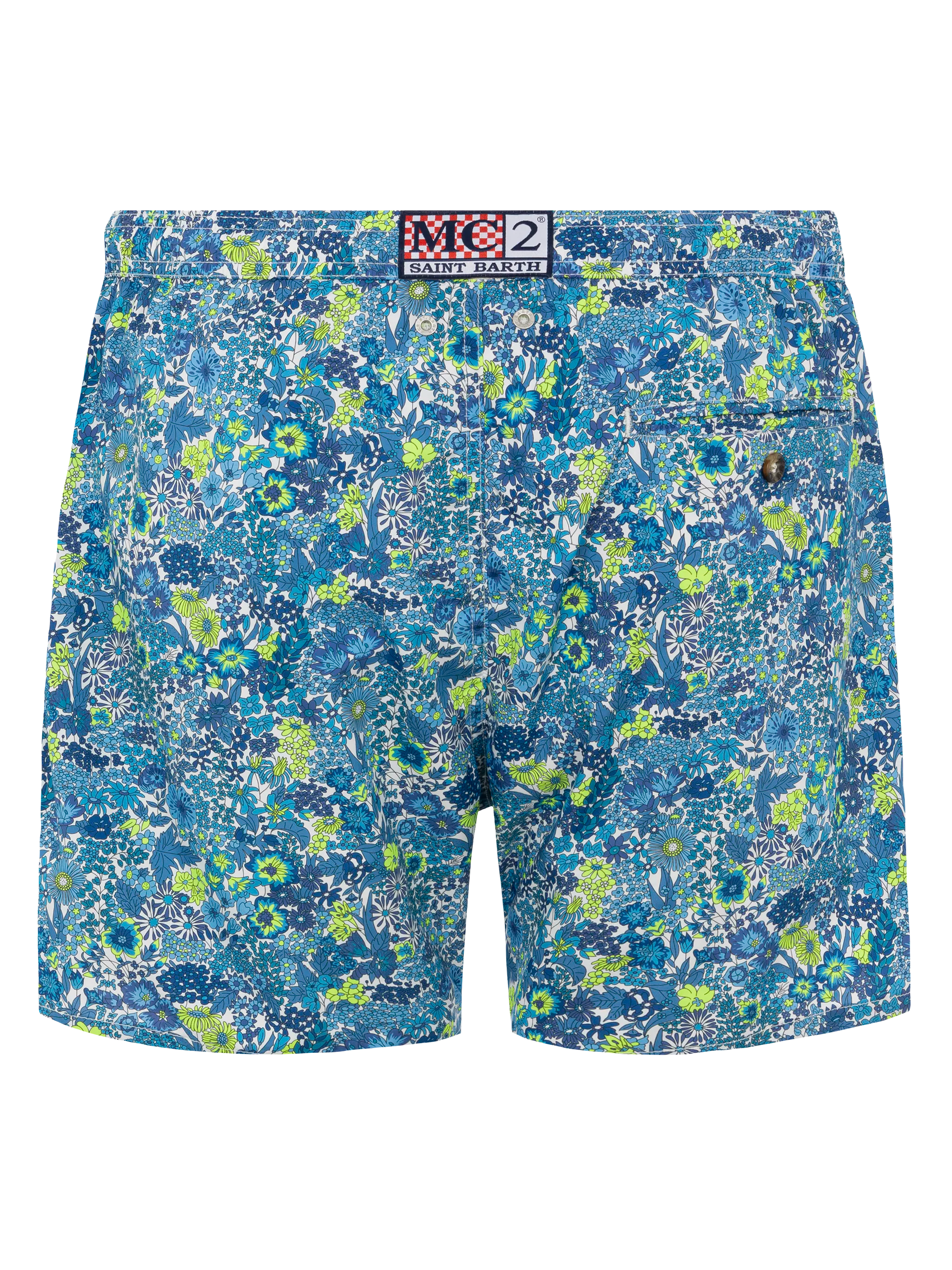 Lightweight Fabric Swim Shorts Lighting With Margaret Annie Print | Made Liberty Blue Swimshort