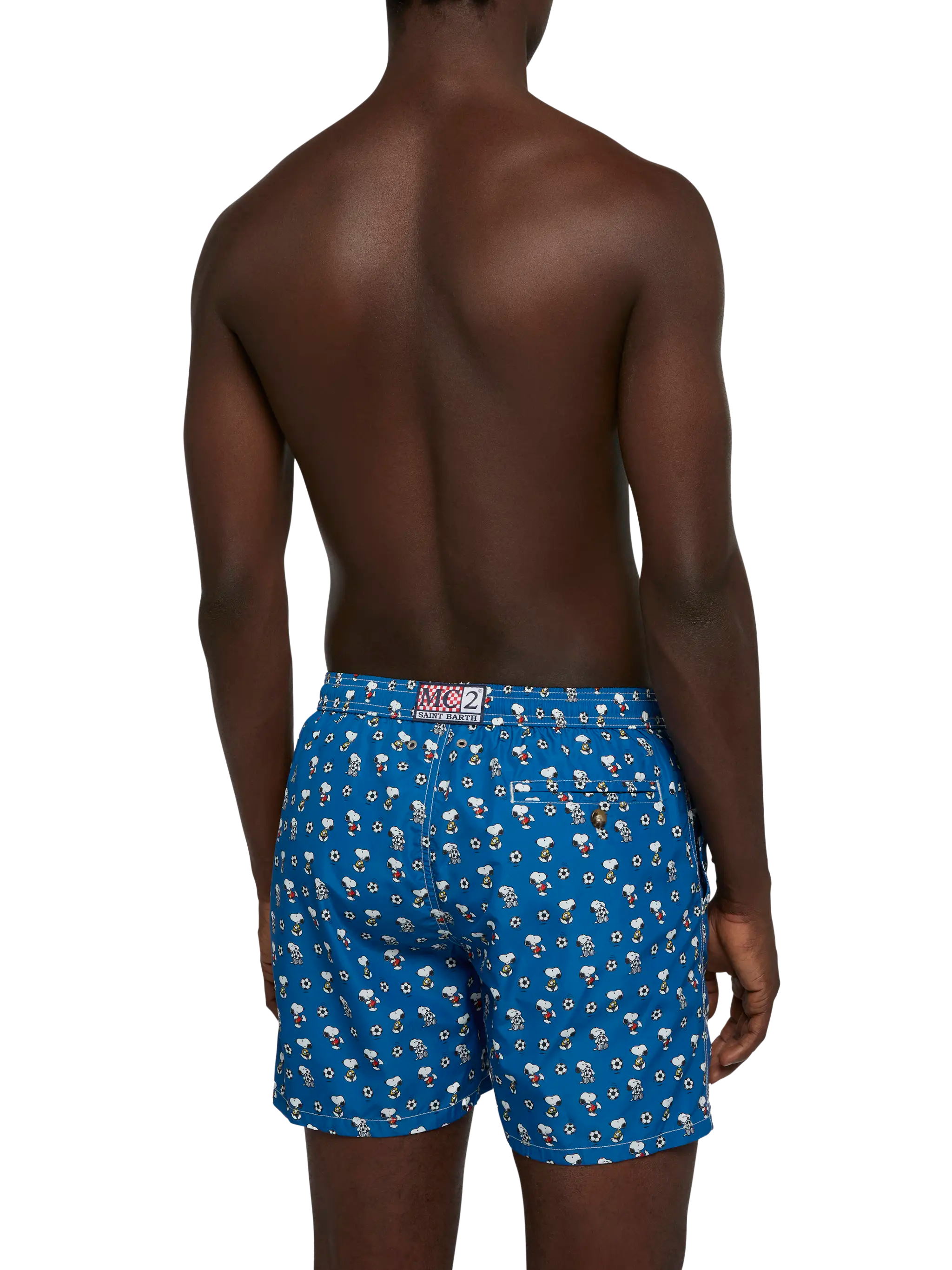 Lightweight Fabric Swim Shorts Lighting With Snoopy Print | Peanuts® Special Edition Blue Swimshort