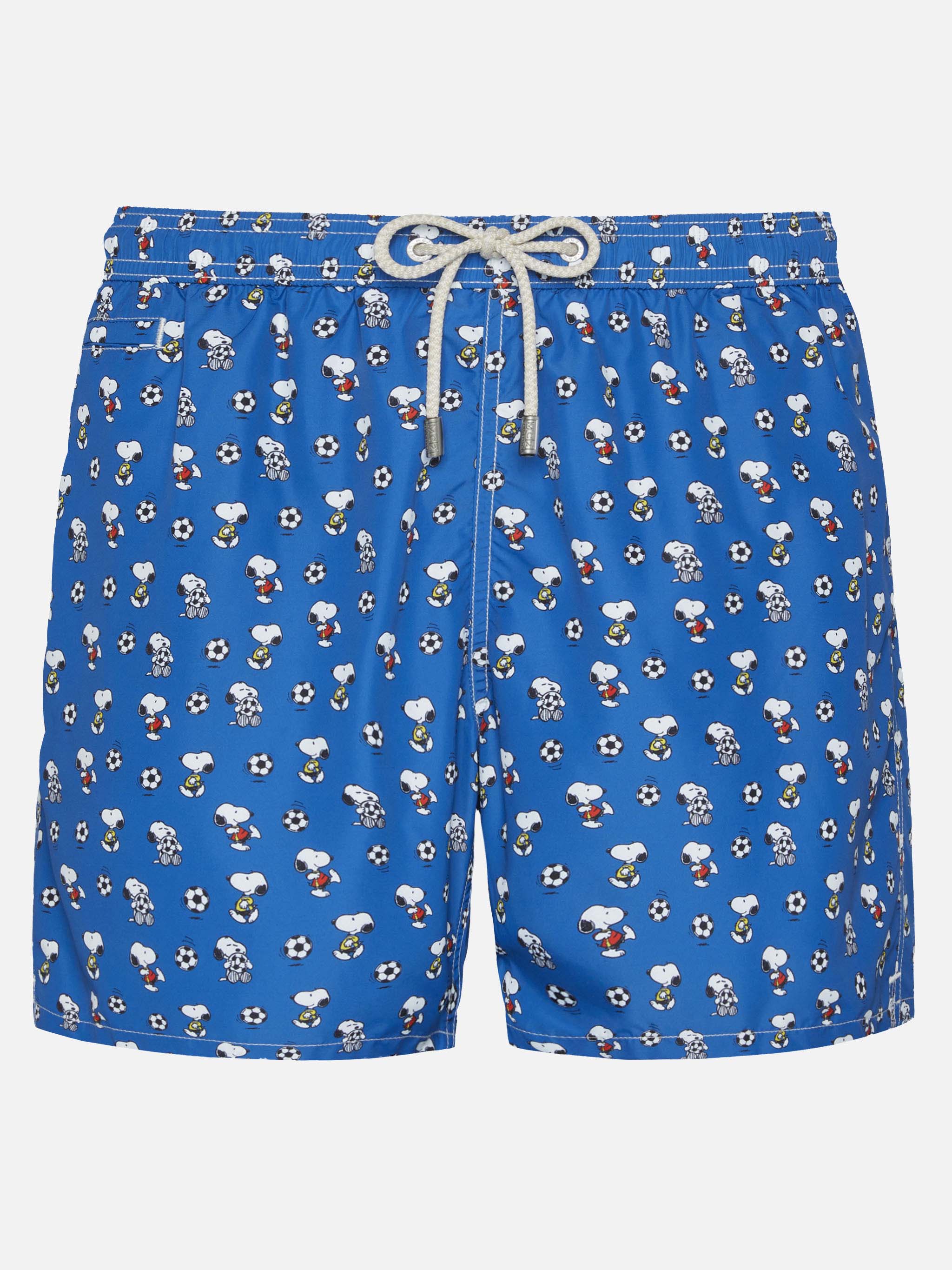 Lightweight Fabric Swim Shorts Lighting With Snoopy Print | Peanuts® Special Edition Blue Swimshort