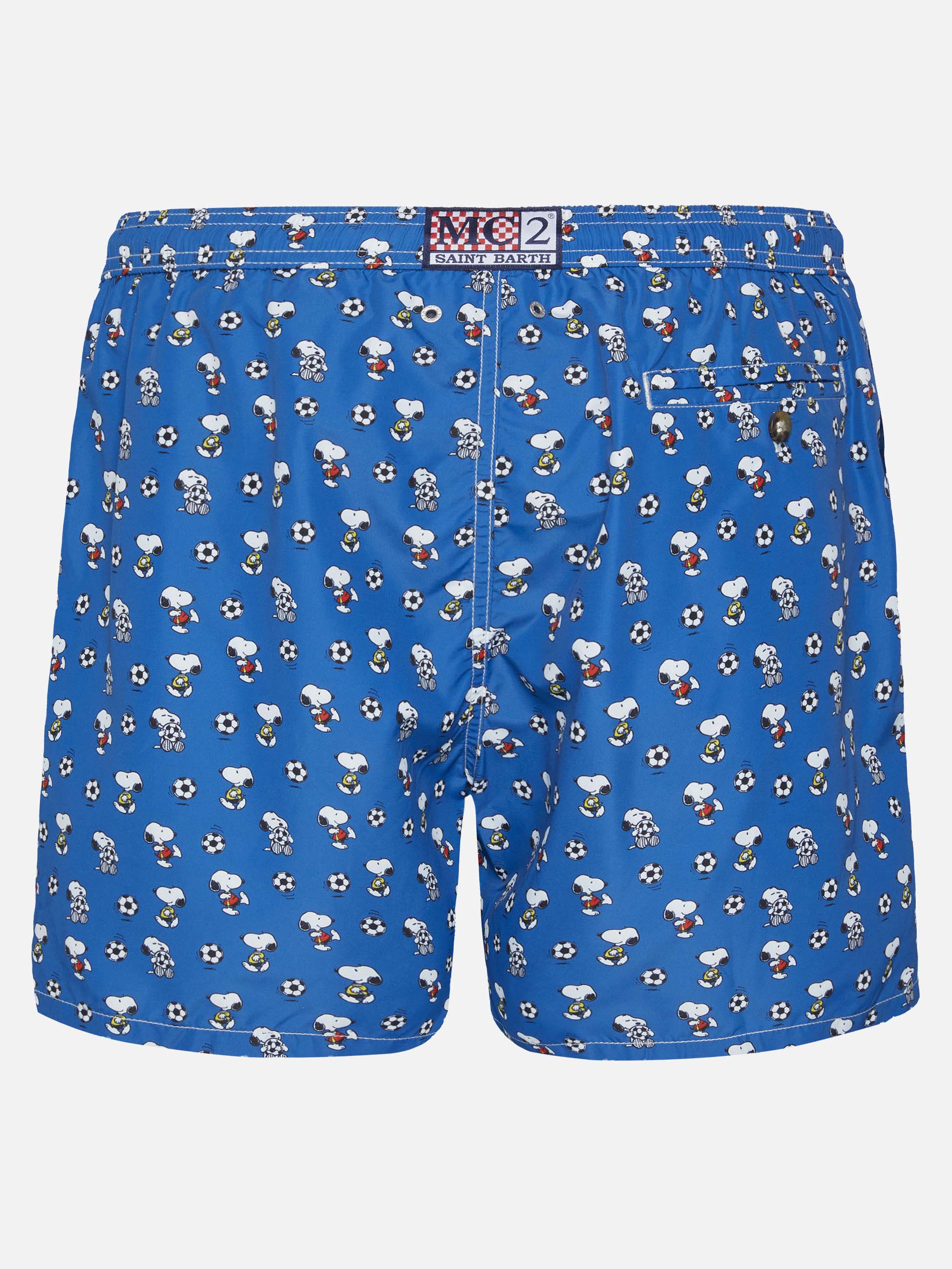 Lightweight Fabric Swim Shorts Lighting With Snoopy Print | Peanuts® Special Edition Blue Swimshort