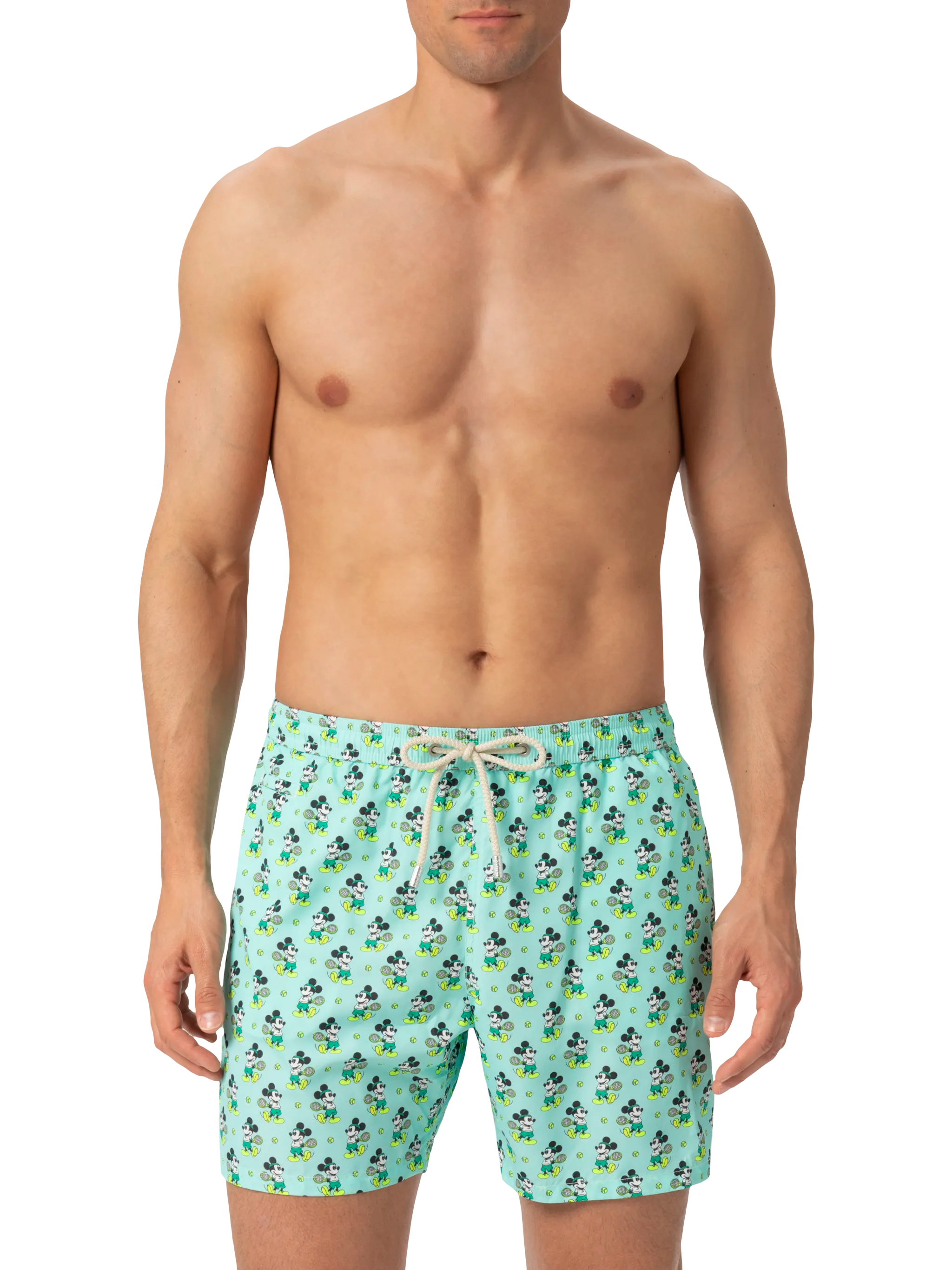 Lightweight Fabric Swim Shorts Lighting With Mickey Mouse Print | Disney® Special Edition Blue Swimshort