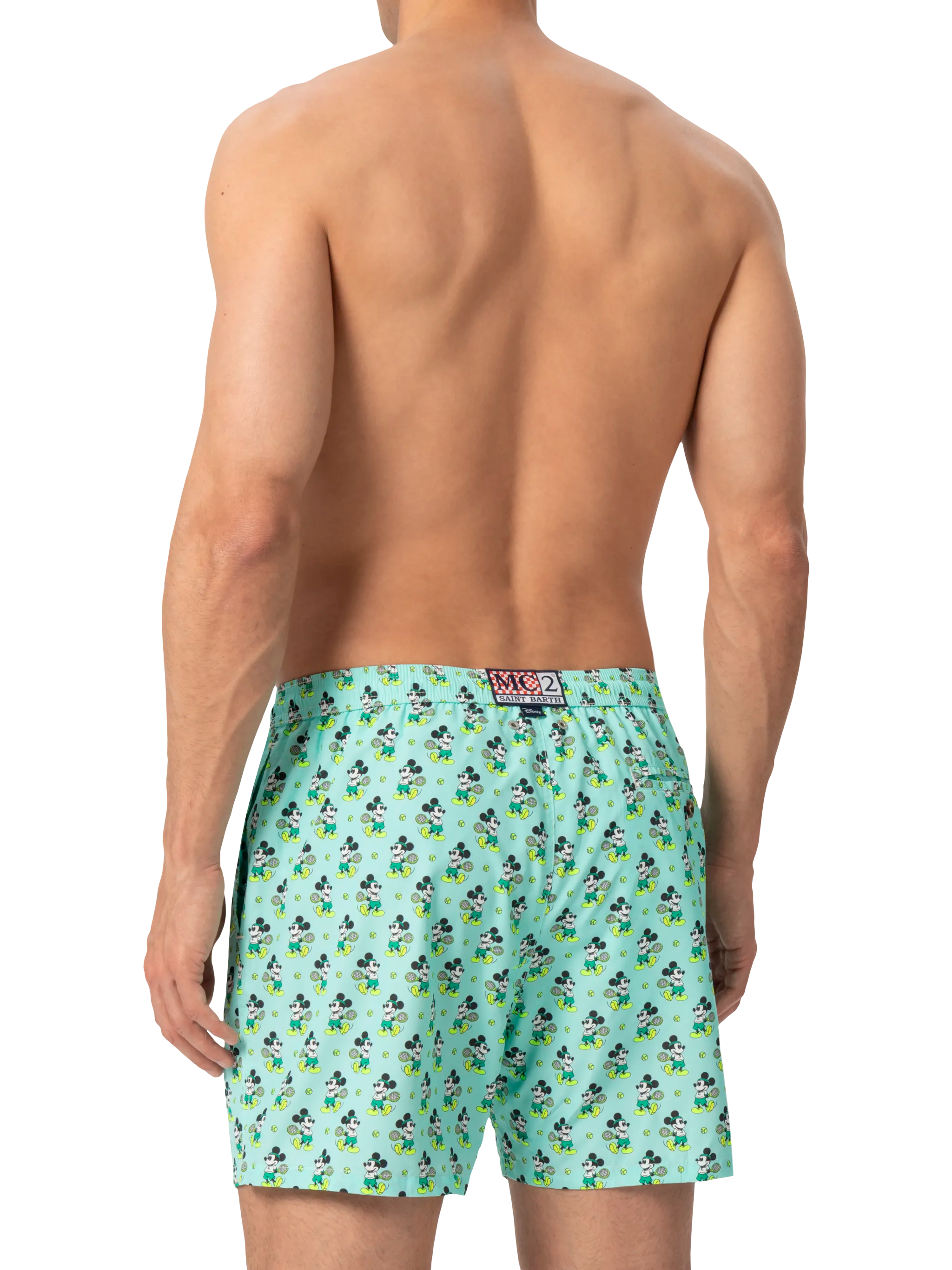 Lightweight Fabric Swim Shorts Lighting With Mickey Mouse Print | Disney® Special Edition Blue Swimshort
