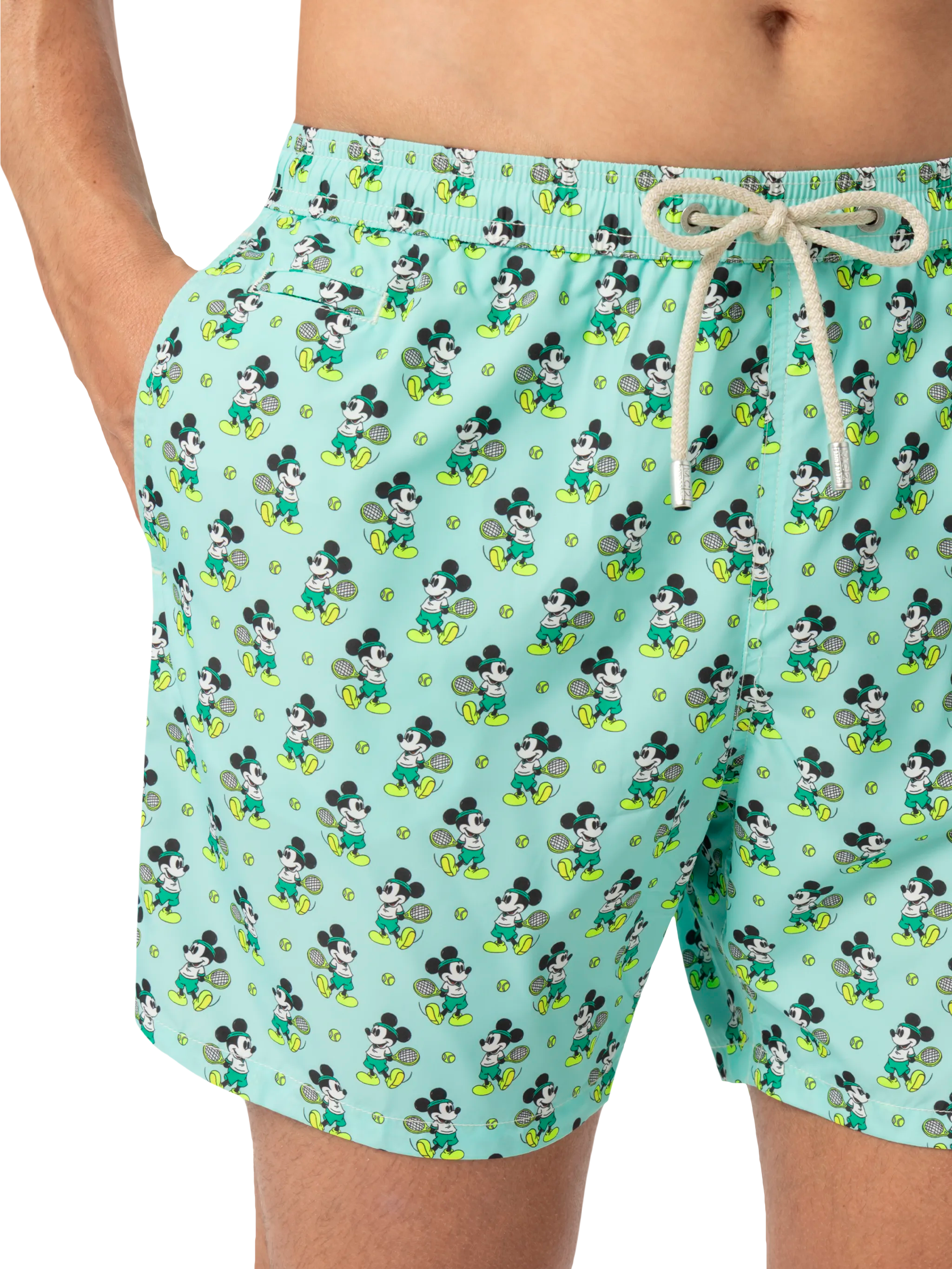 Lightweight Fabric Swim Shorts Lighting With Mickey Mouse Print | Disney® Special Edition Blue Swimshort