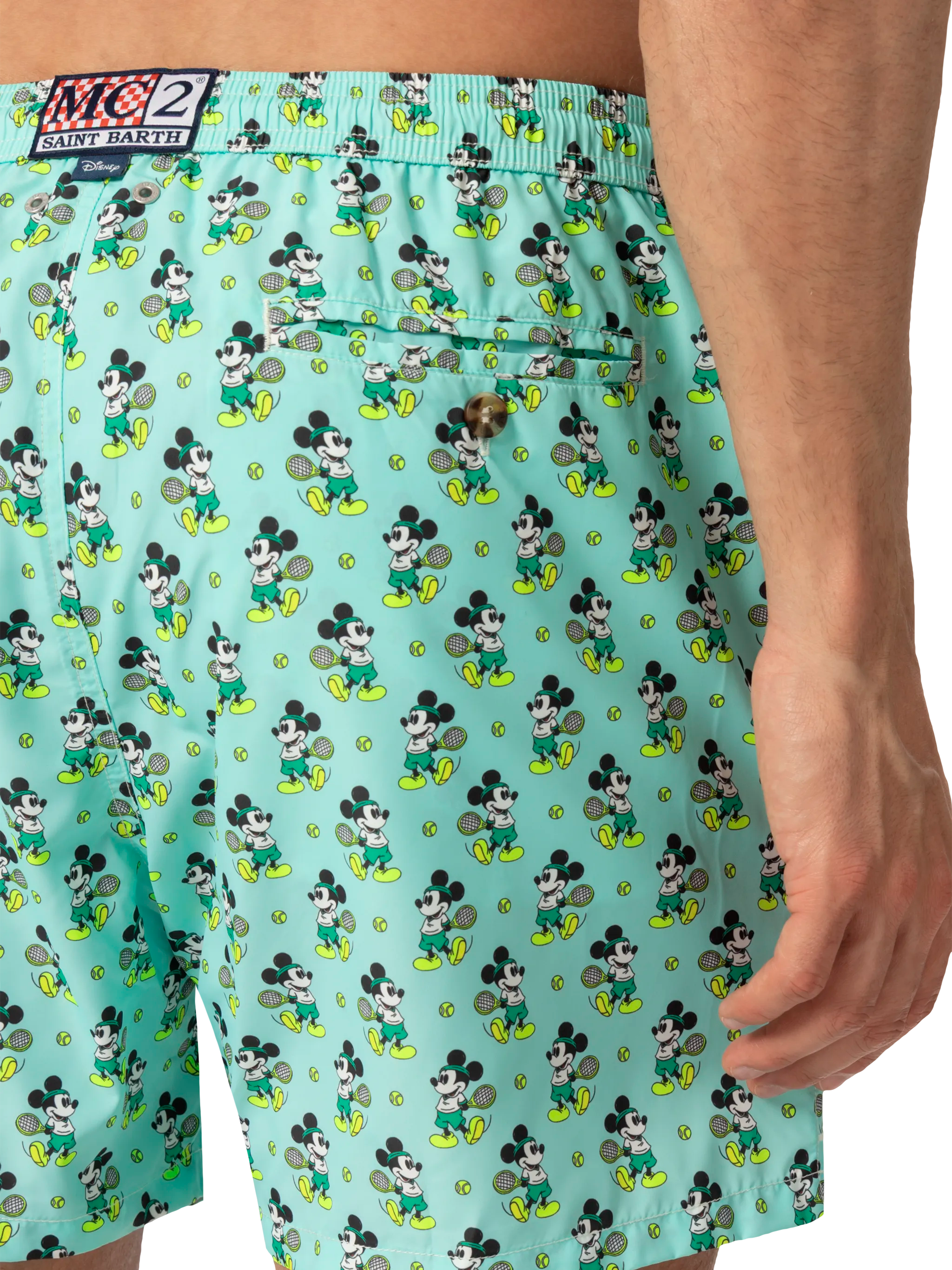 Lightweight Fabric Swim Shorts Lighting With Mickey Mouse Print | Disney® Special Edition Blue Swimshort