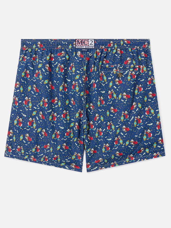 Navy Lighting Micro Swim Shorts With Mcduck And Watches Print | Special Edition Blue Swimshort