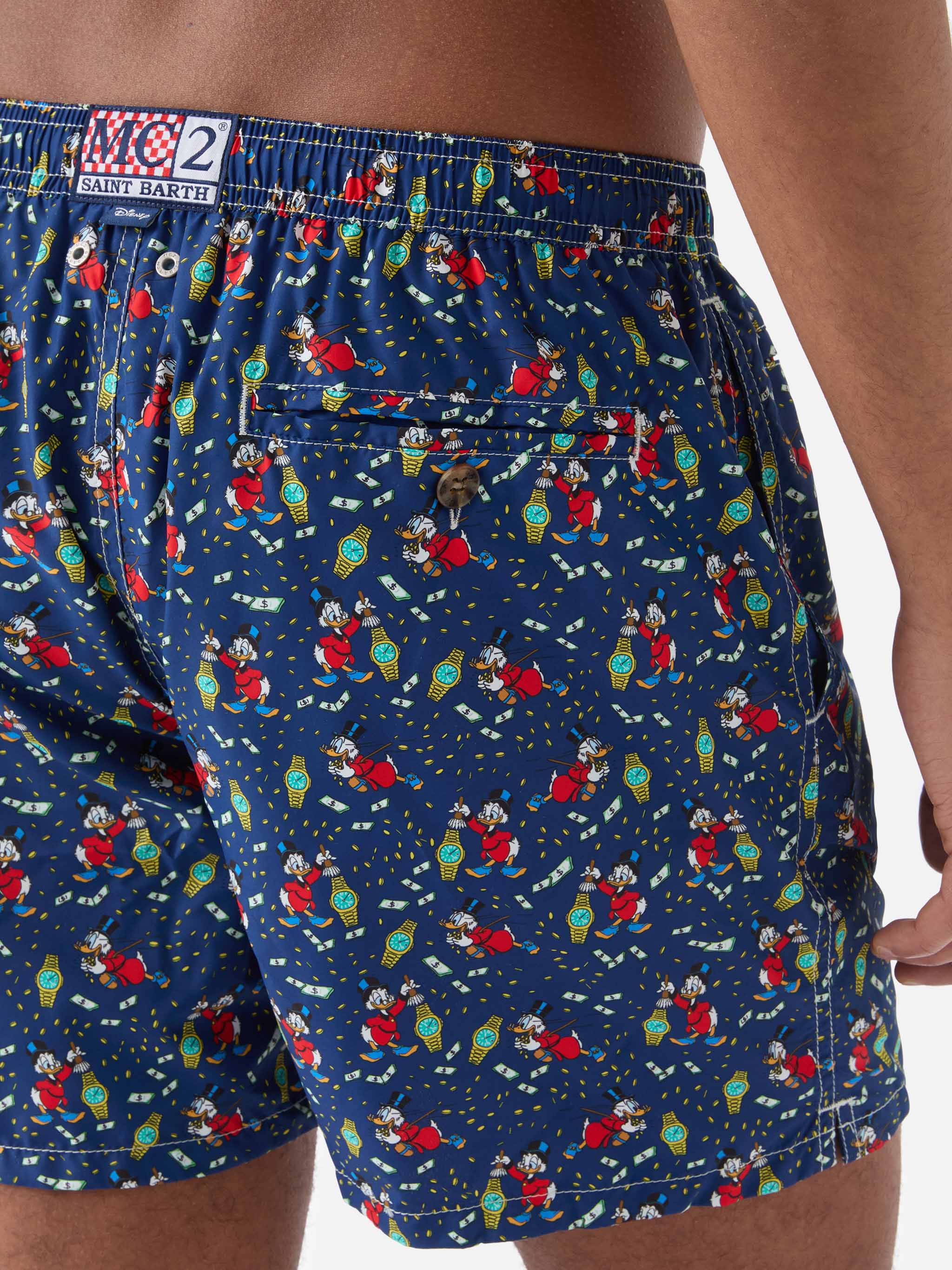 Navy Lighting Micro Swim Shorts With Mcduck And Watches Print | Special Edition Blue Swimshort