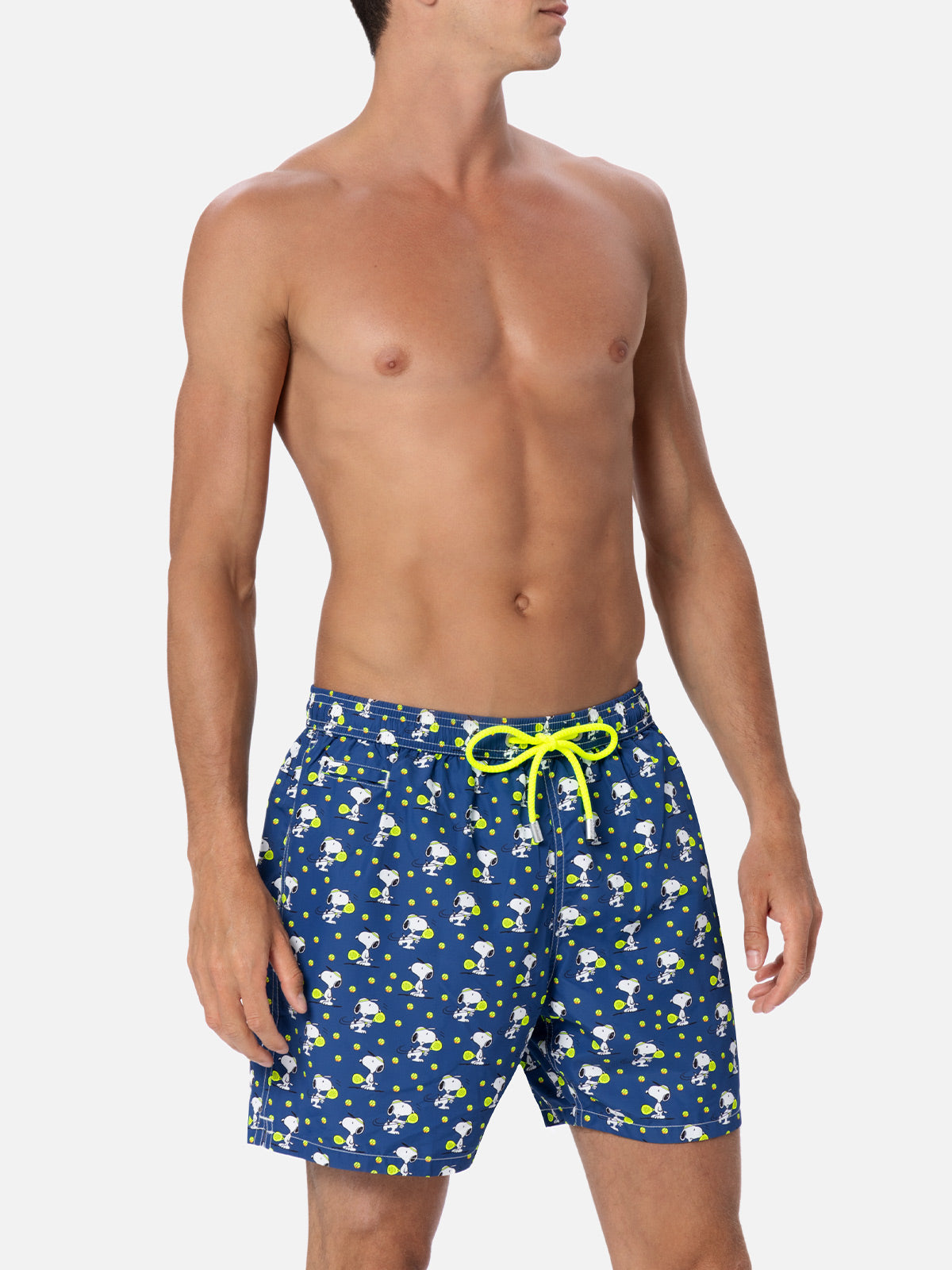 Man Lightweight Fabric Swim-Shorts Lighting Micro Fantasy With Snoopy Padel Print | Peanuts™ Special Edition Blue Swimshort
