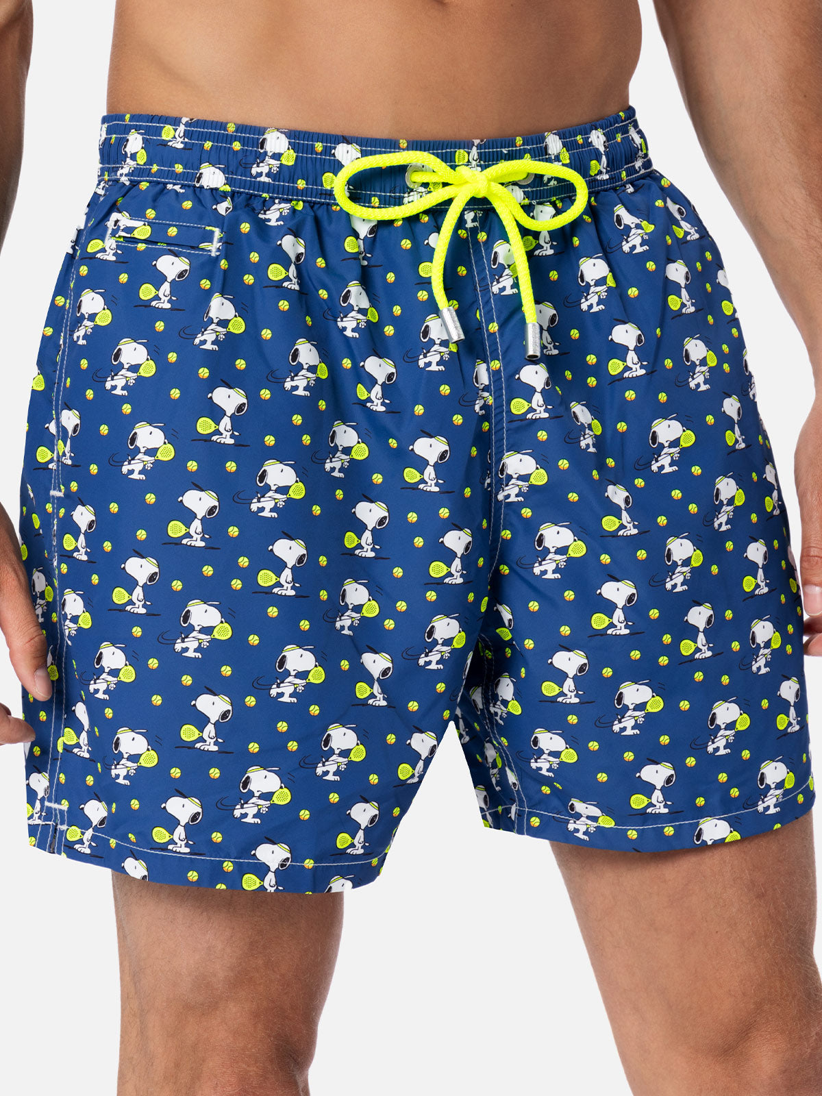 Man Lightweight Fabric Swim-Shorts Lighting Micro Fantasy With Snoopy Padel Print | Peanuts™ Special Edition Blue Swimshort