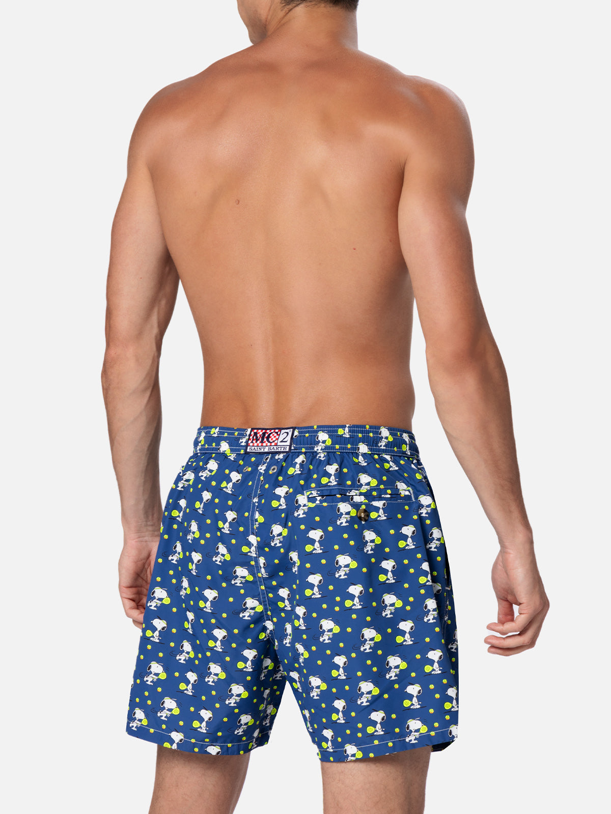 Man Lightweight Fabric Swim-Shorts Lighting Micro Fantasy With Snoopy Padel Print | Peanuts™ Special Edition Blue Swimshort