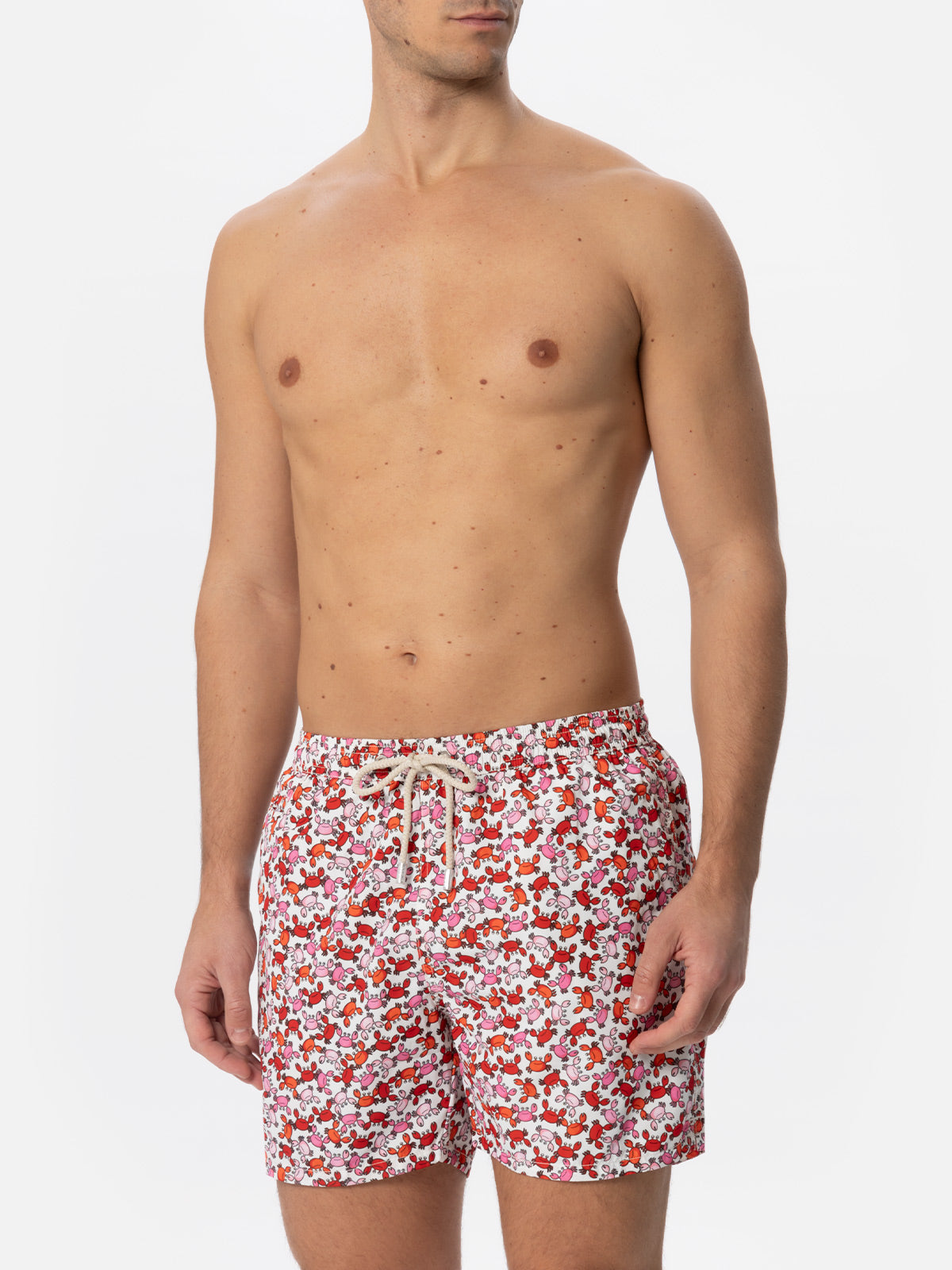 Man Swim Shorts With Crabs Print Swimshort