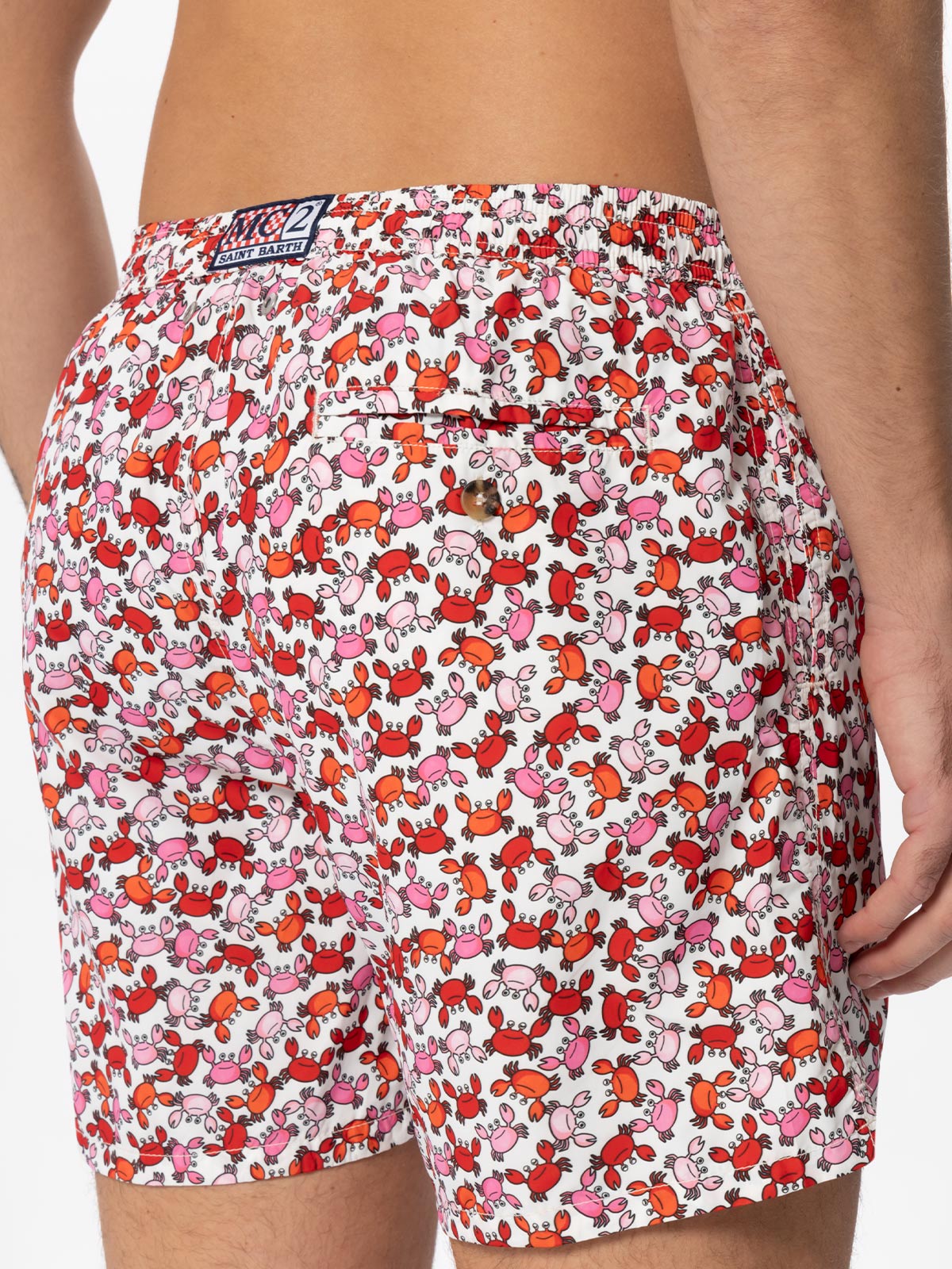 Man Swim Shorts With Crabs Print Swimshort