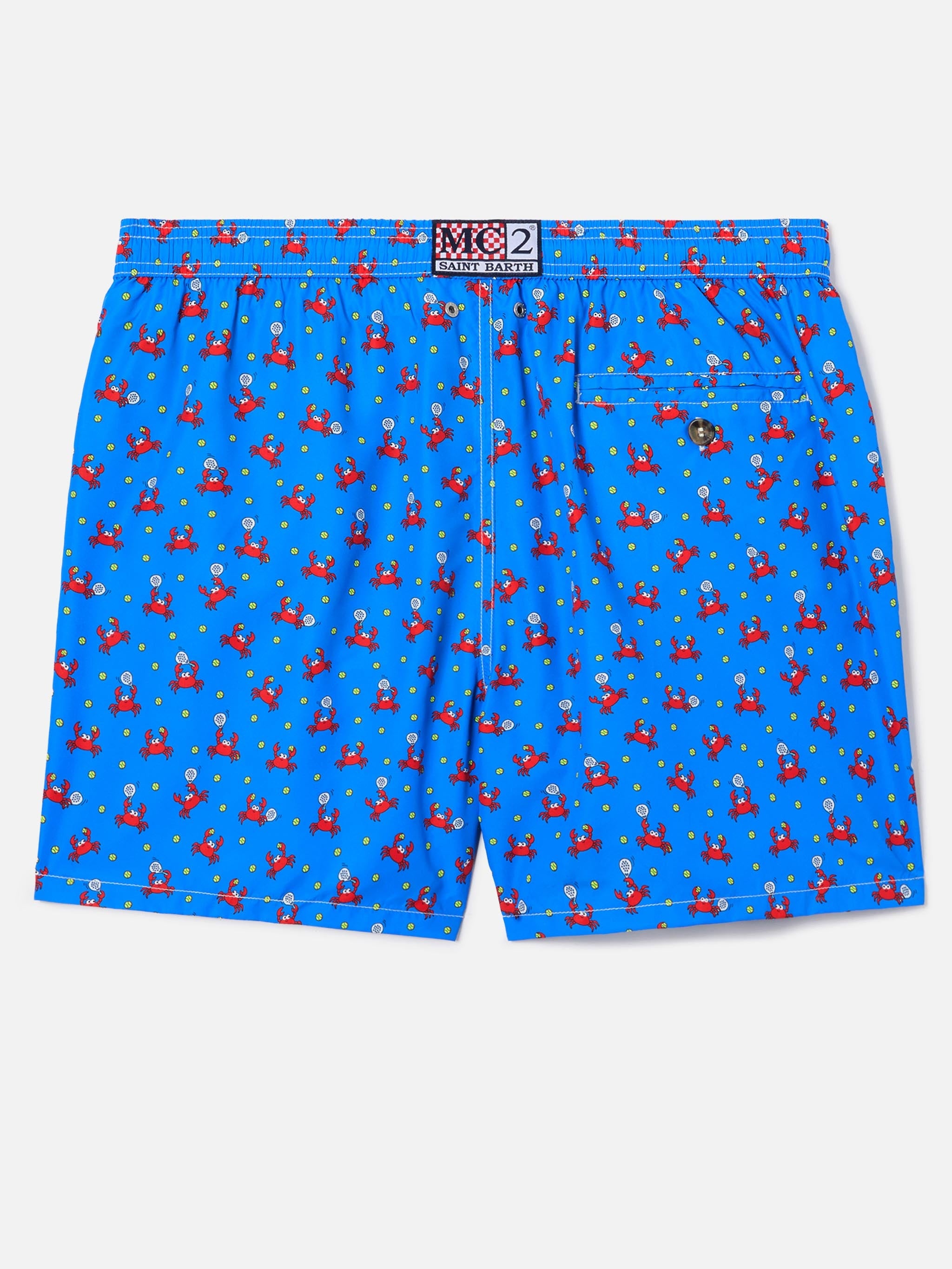 Bluette Lighting Micro Swim Shorts With Crab Padel Print Blue Swimshort