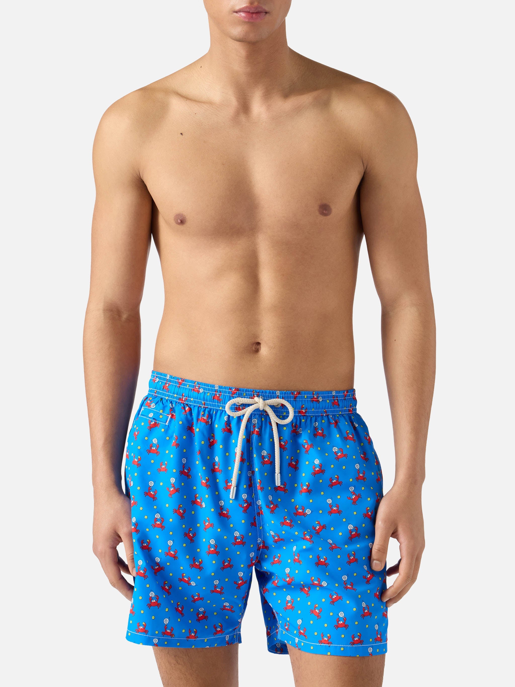 Bluette Lighting Micro Swim Shorts With Crab Padel Print Blue Swimshort