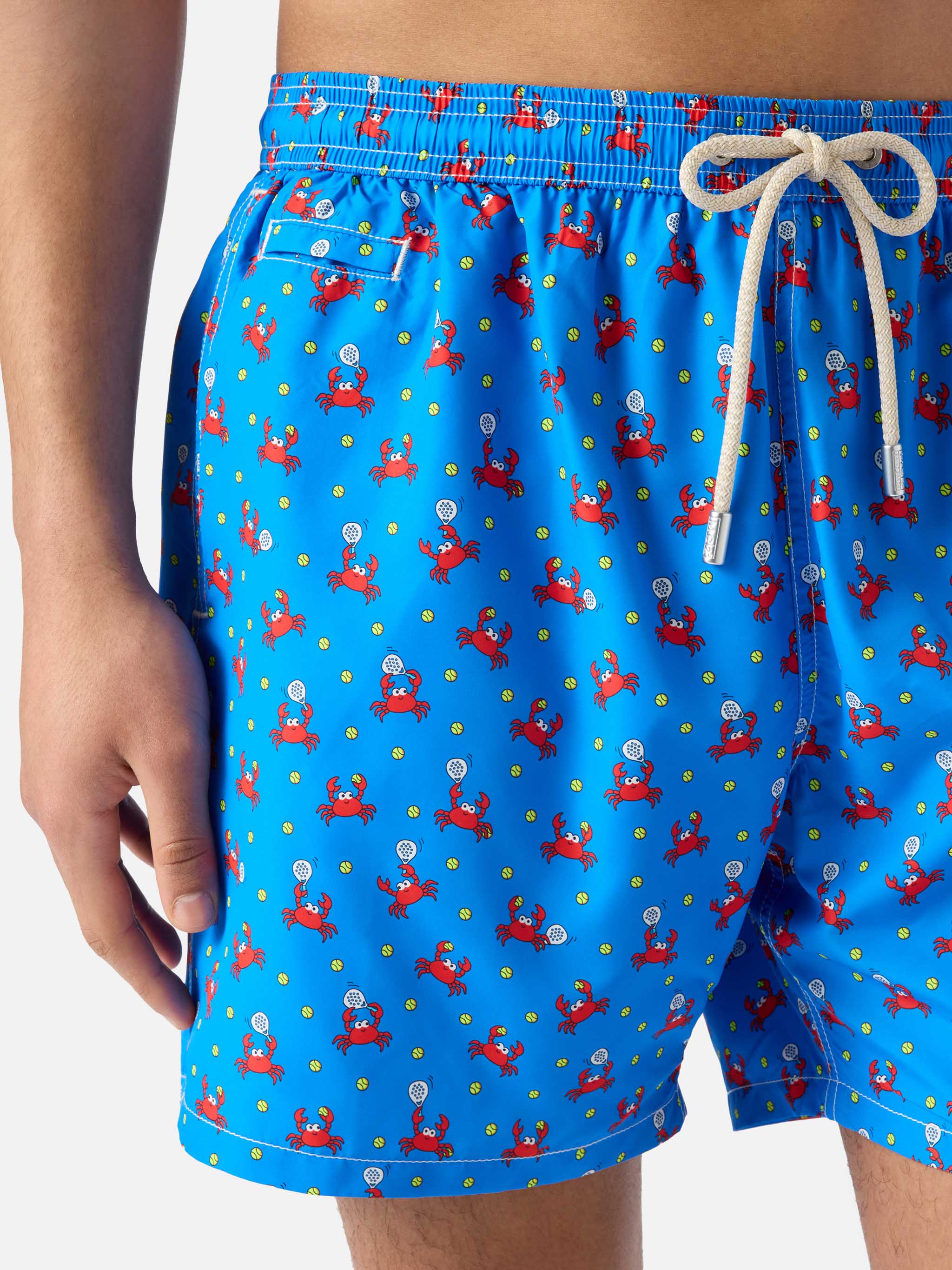 Bluette Lighting Micro Swim Shorts With Crab Padel Print Blue Swimshort