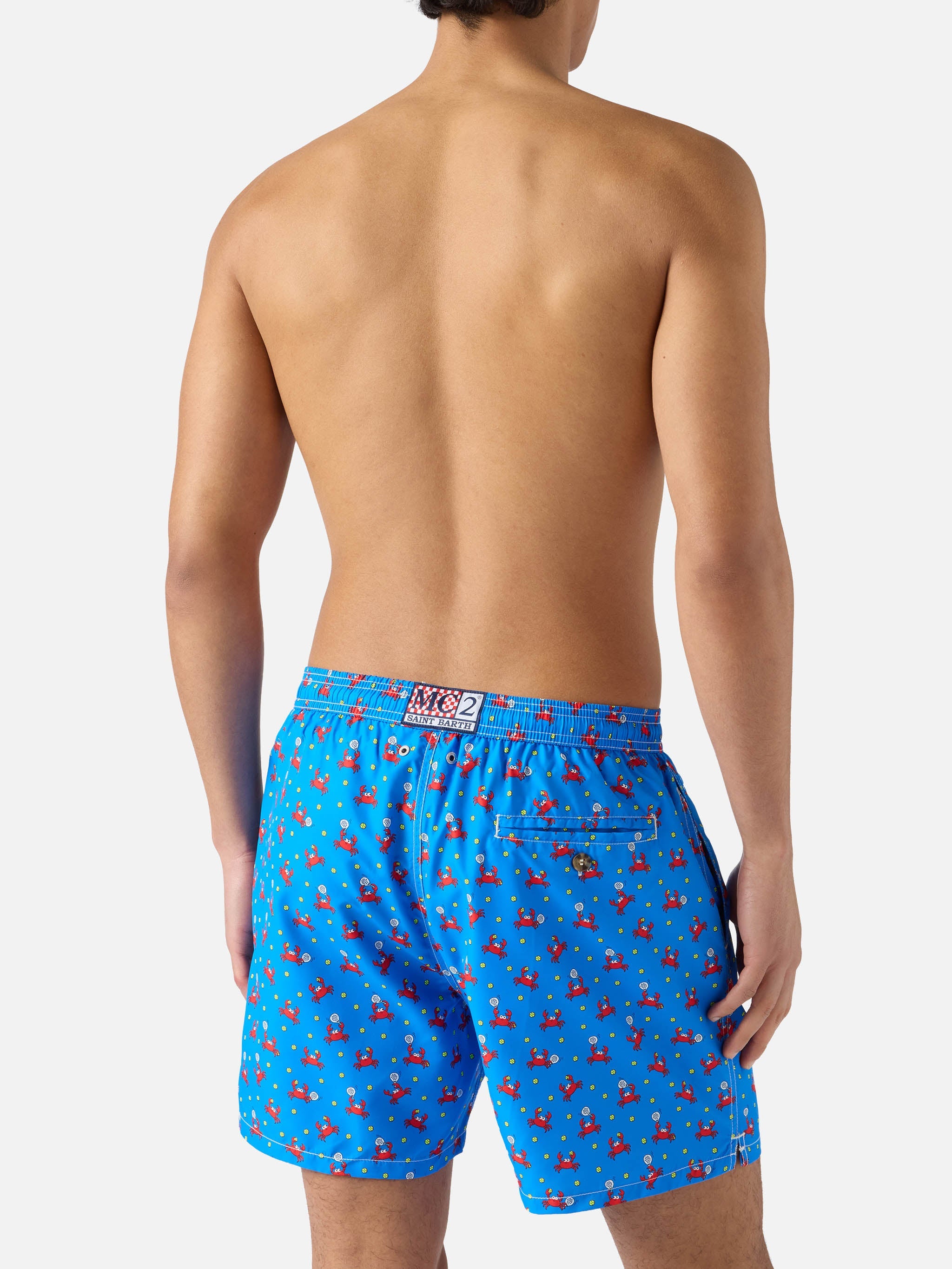 Bluette Lighting Micro Swim Shorts With Crab Padel Print Blue Swimshort
