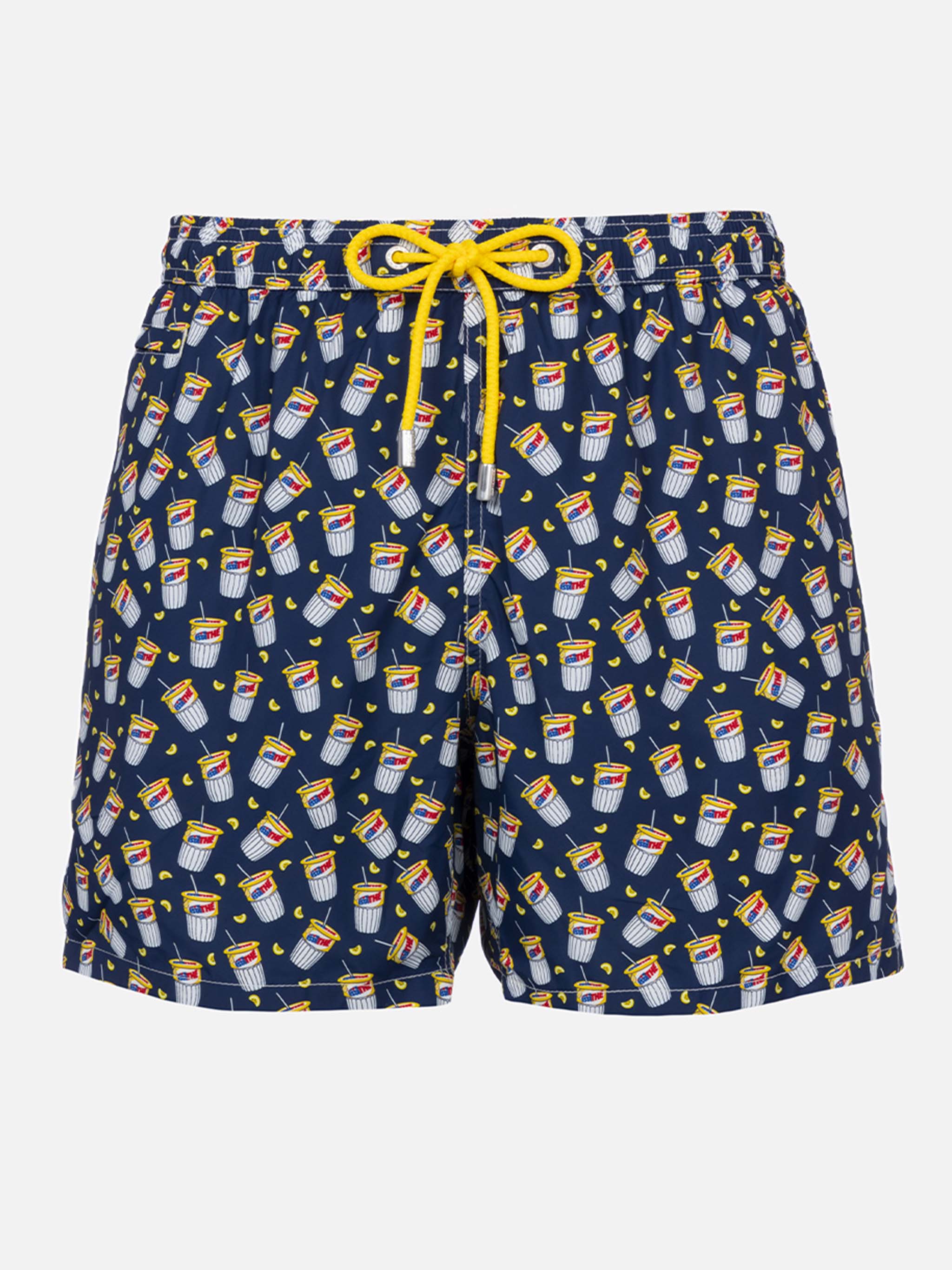 Man Lightweight Fabric Swim-Shorts Lighting Micro Fantasy With Estathè Pack Print|estathe Ferrero Special Edition Blue Swimshort