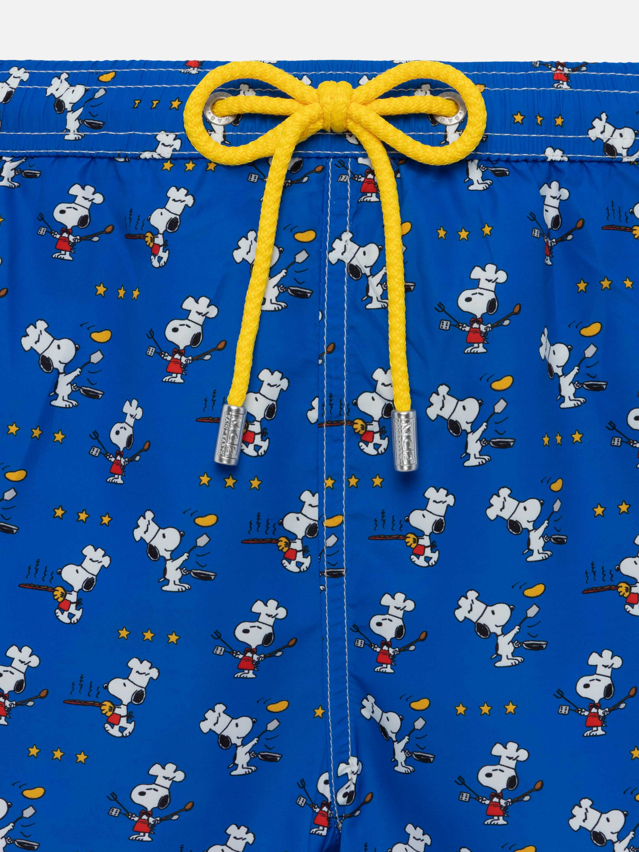 Lightweight Fabric Swim Shorts Lighting With Snoopy Chef Print | Peanuts® Special Edition Blue Swimshort