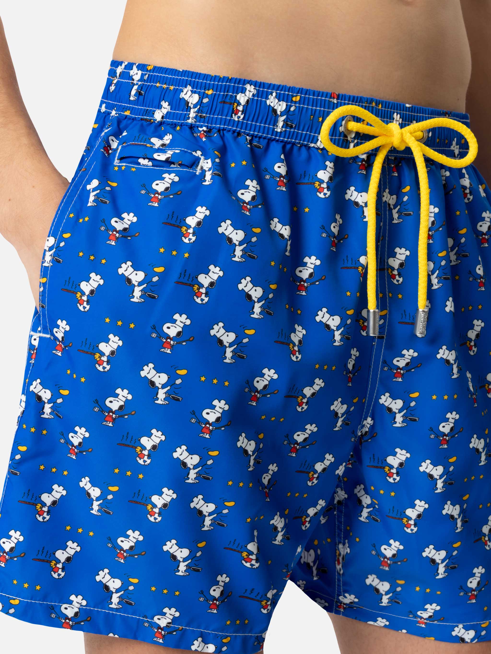 Lightweight Fabric Swim Shorts Lighting With Snoopy Chef Print | Peanuts® Special Edition Blue Swimshort