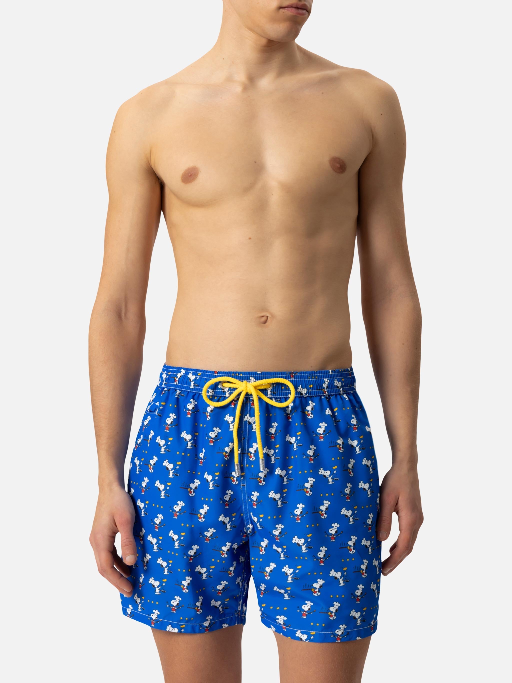 Lightweight Fabric Swim Shorts Lighting With Snoopy Chef Print | Peanuts® Special Edition Blue Swimshort