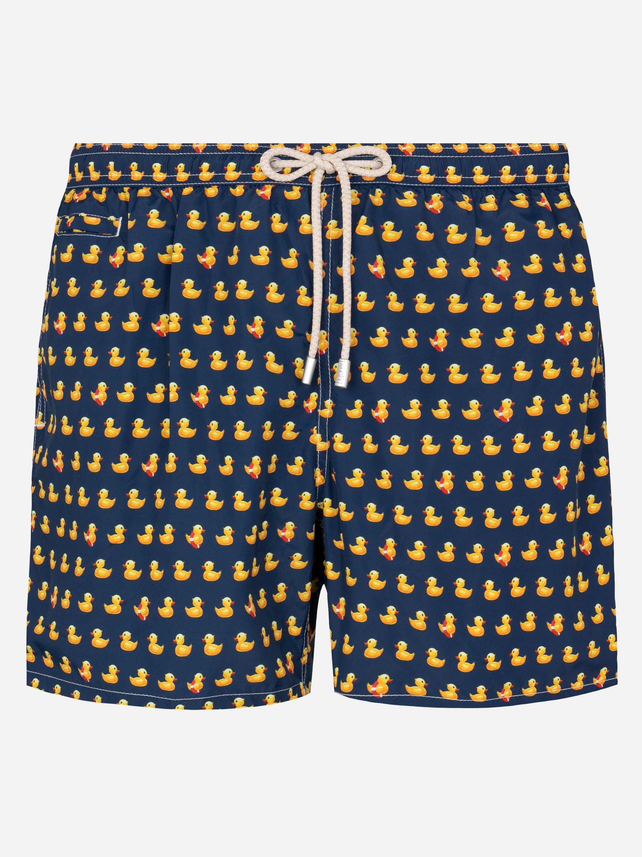 Lightweight Fabric Swim Shorts Lighting With Ducky Print Blue Swimshort