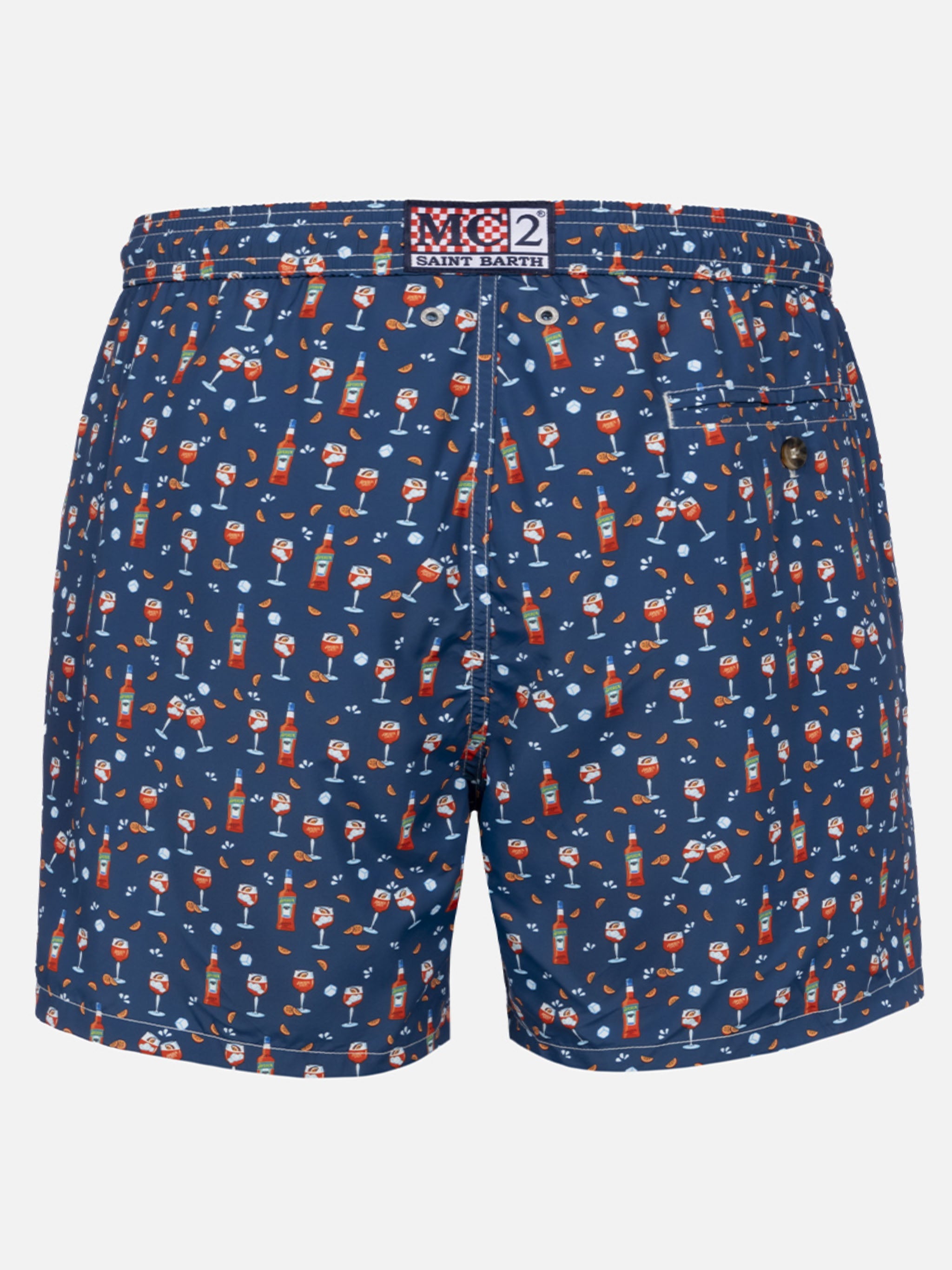 Lightweight Fabric Swim Shorts Lighting With Aperol Spritz Print | Special Edition Blue Swimshort