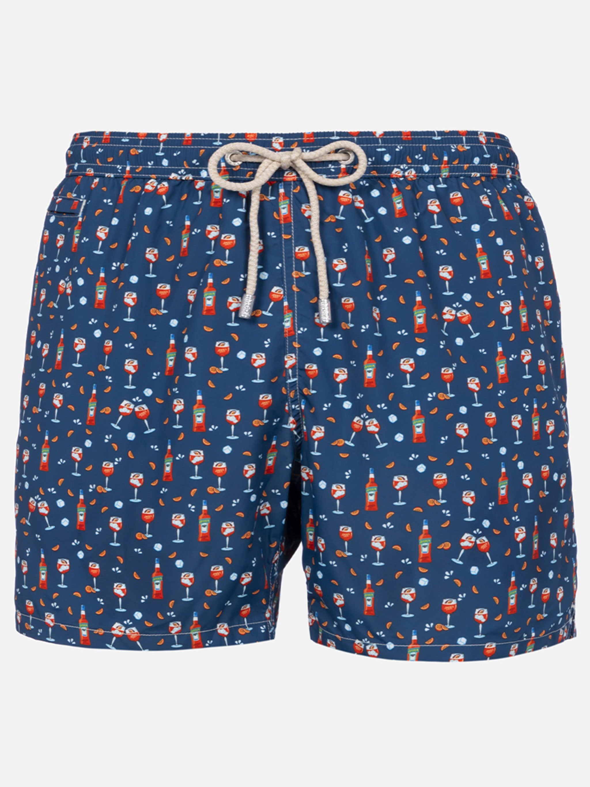 Lightweight Fabric Swim Shorts Lighting With Aperol Spritz Print | Special Edition Blue Swimshort