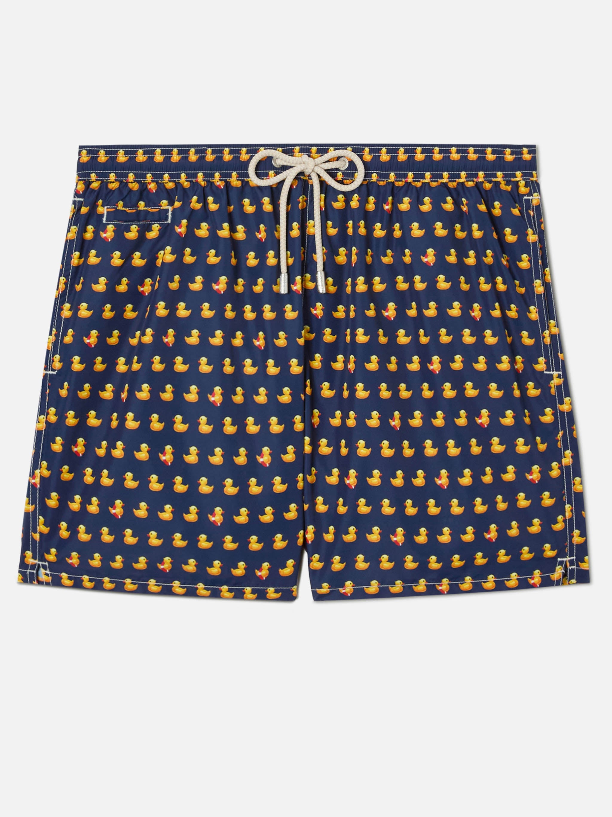 Navy Lighting Micro Swim Shorts With Rubber Duck All-Over Print Blue Swimshort