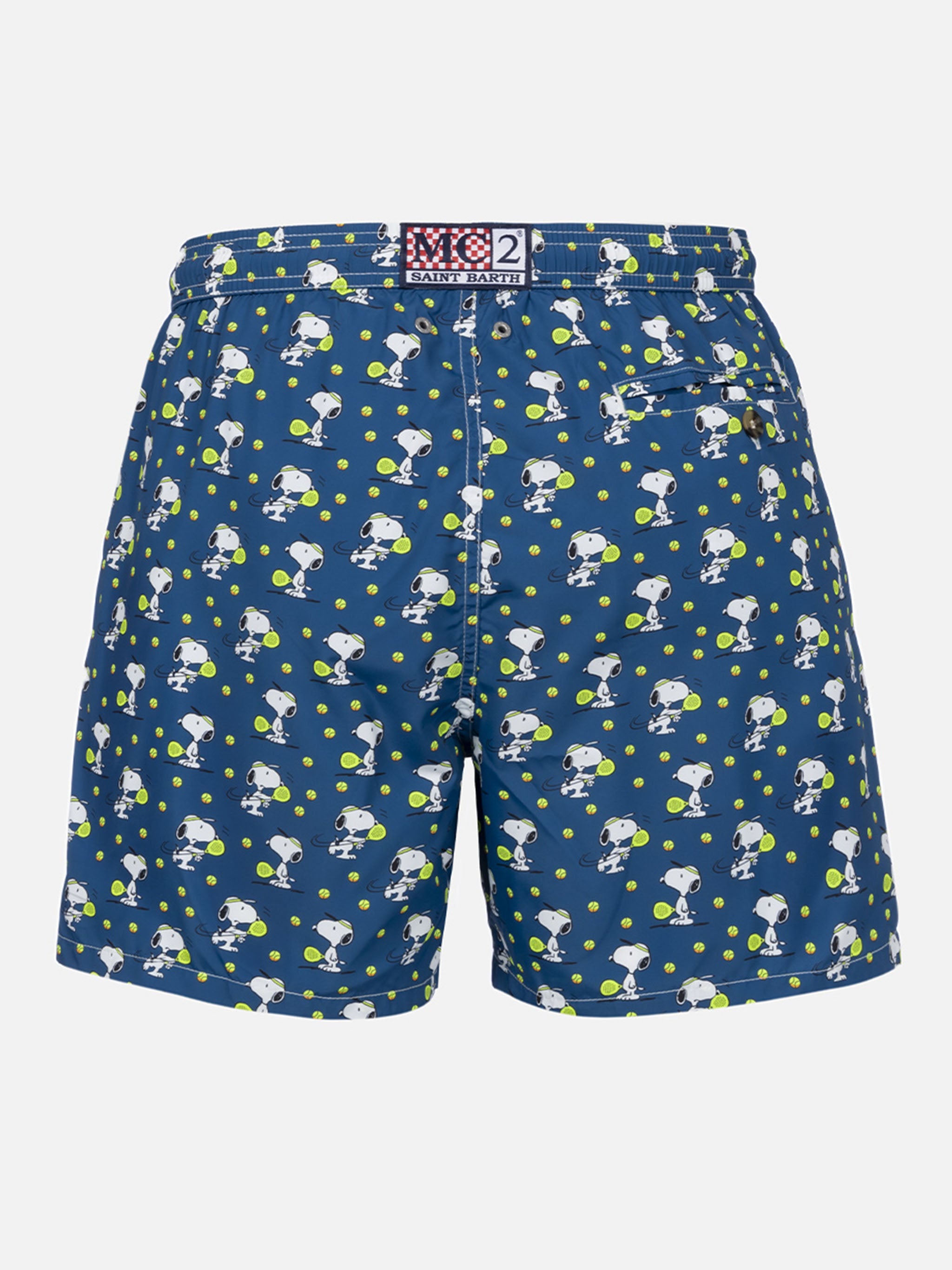 Lightweight Fabric Swim Shorts Lighting With Snoopy Print | Peanuts® Special Edition Blue Swimshort
