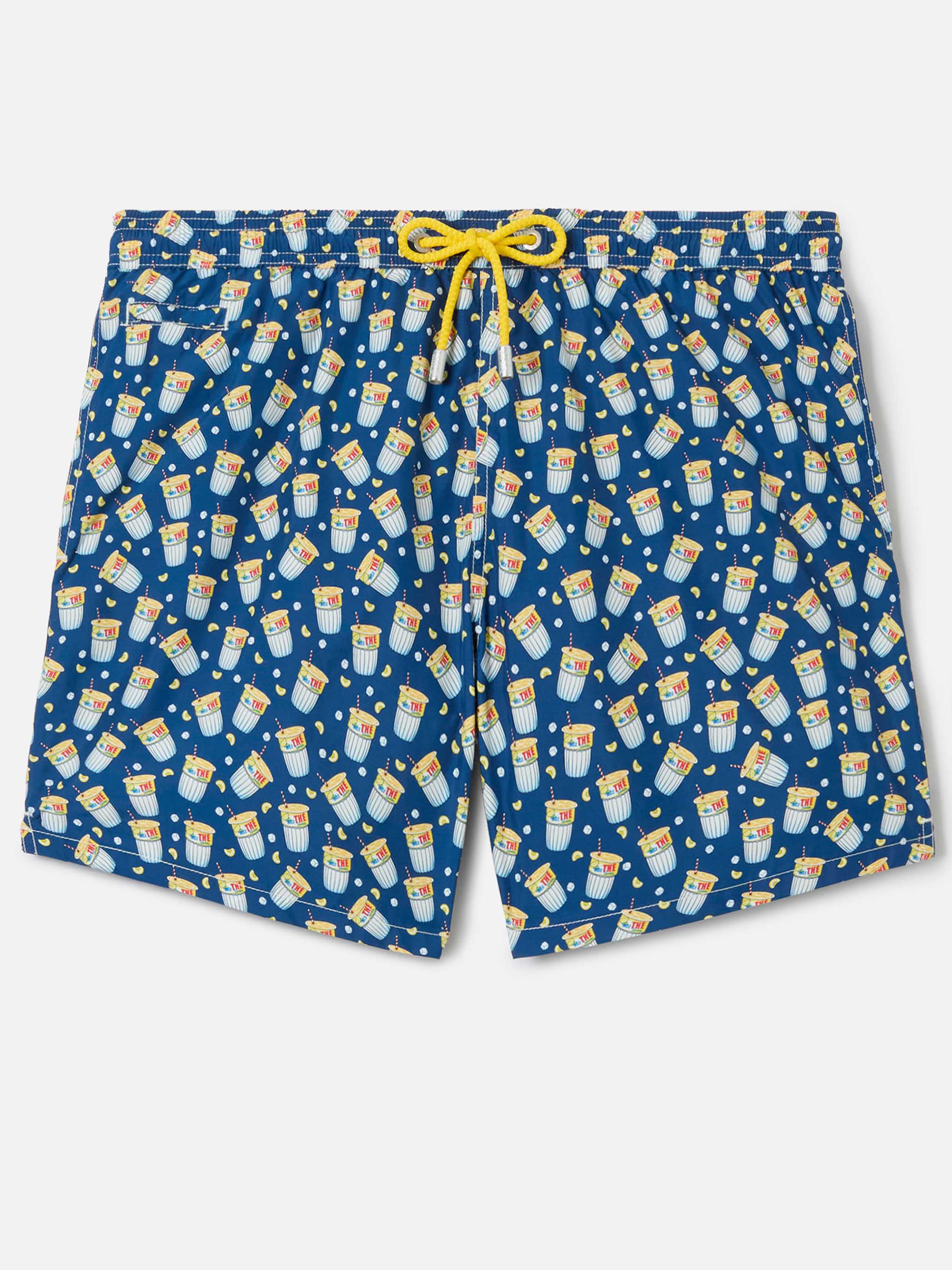 Lightweight Fabric Swim-Shorts Lighting With Estathè Pack Print | Estathe Ferrero Special Edition Swimshort