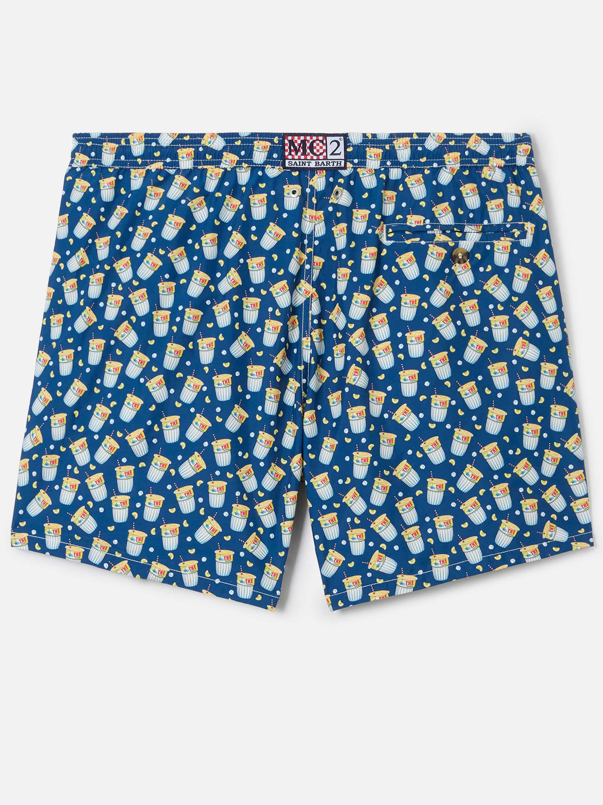 Lightweight Fabric Swim-Shorts Lighting With Estathè Pack Print | Estathe Ferrero Special Edition Swimshort
