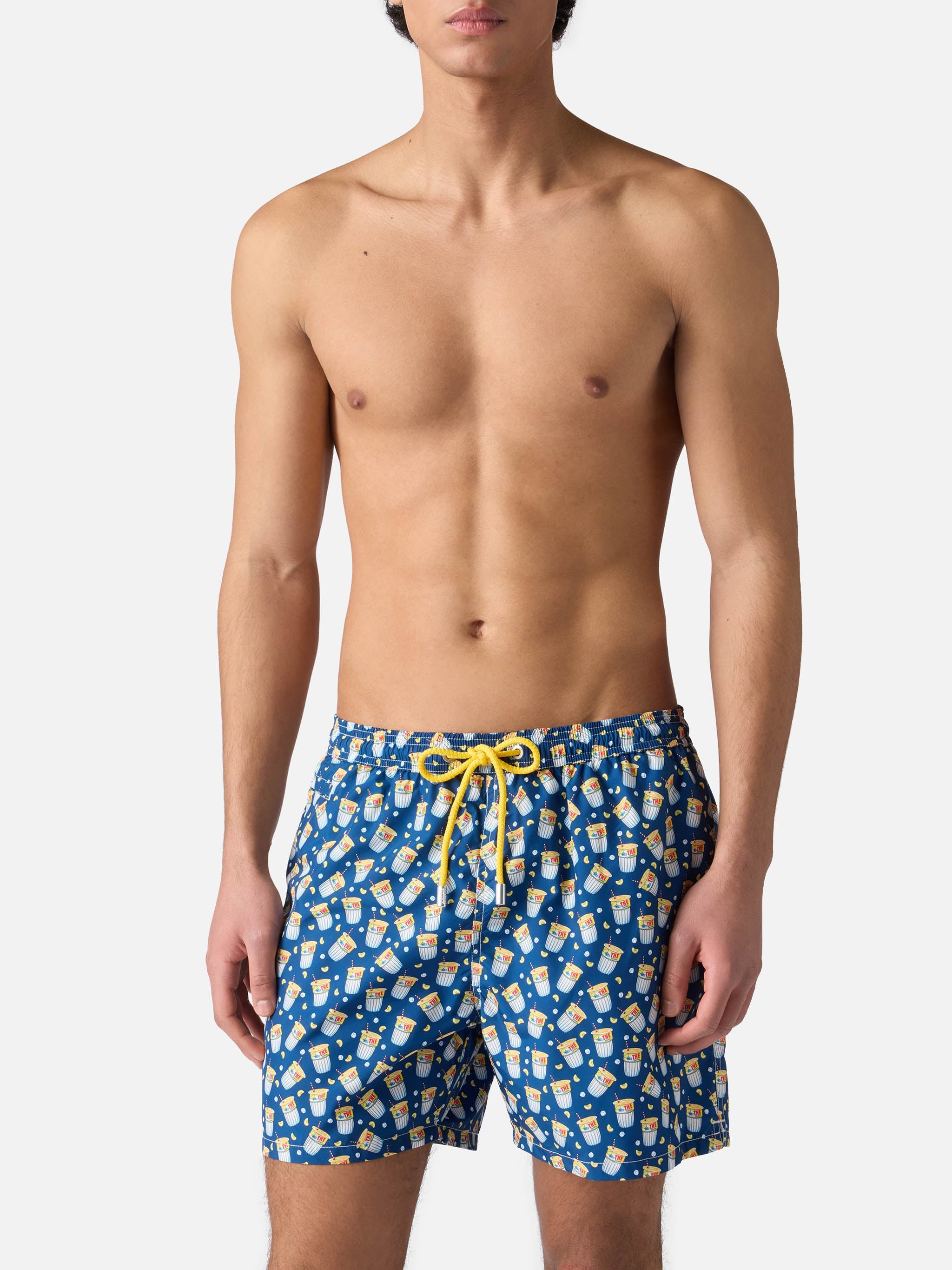Lightweight Fabric Swim-Shorts Lighting With Estathè Pack Print | Estathe Ferrero Special Edition Swimshort