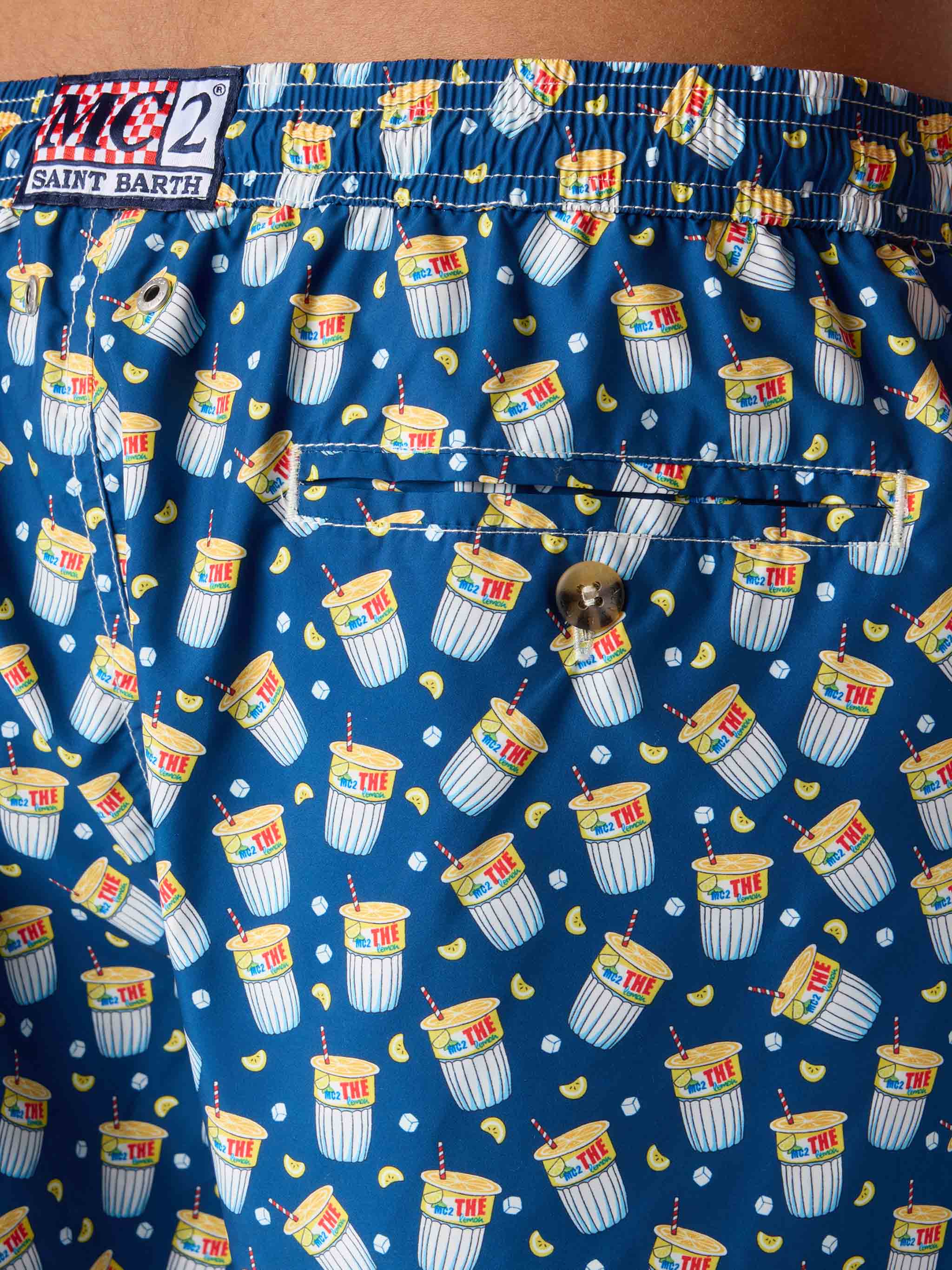 Lightweight Fabric Swim-Shorts Lighting With Estathè Pack Print | Estathe Ferrero Special Edition Swimshort
