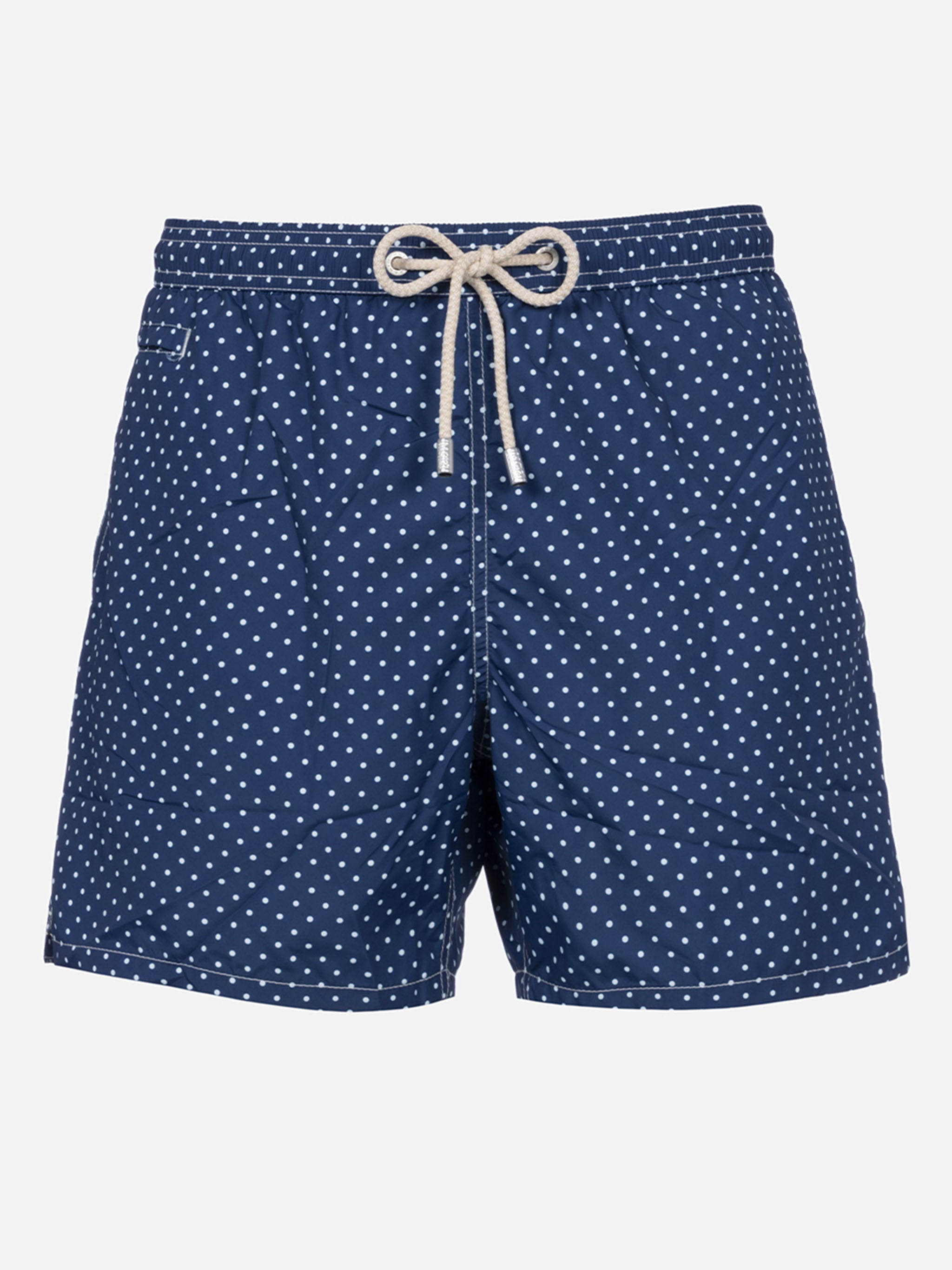 Man Lightweight Fabric Swim-Shorts Lighting Micro Fantasy With Polka Dots Print Blue Swimshort