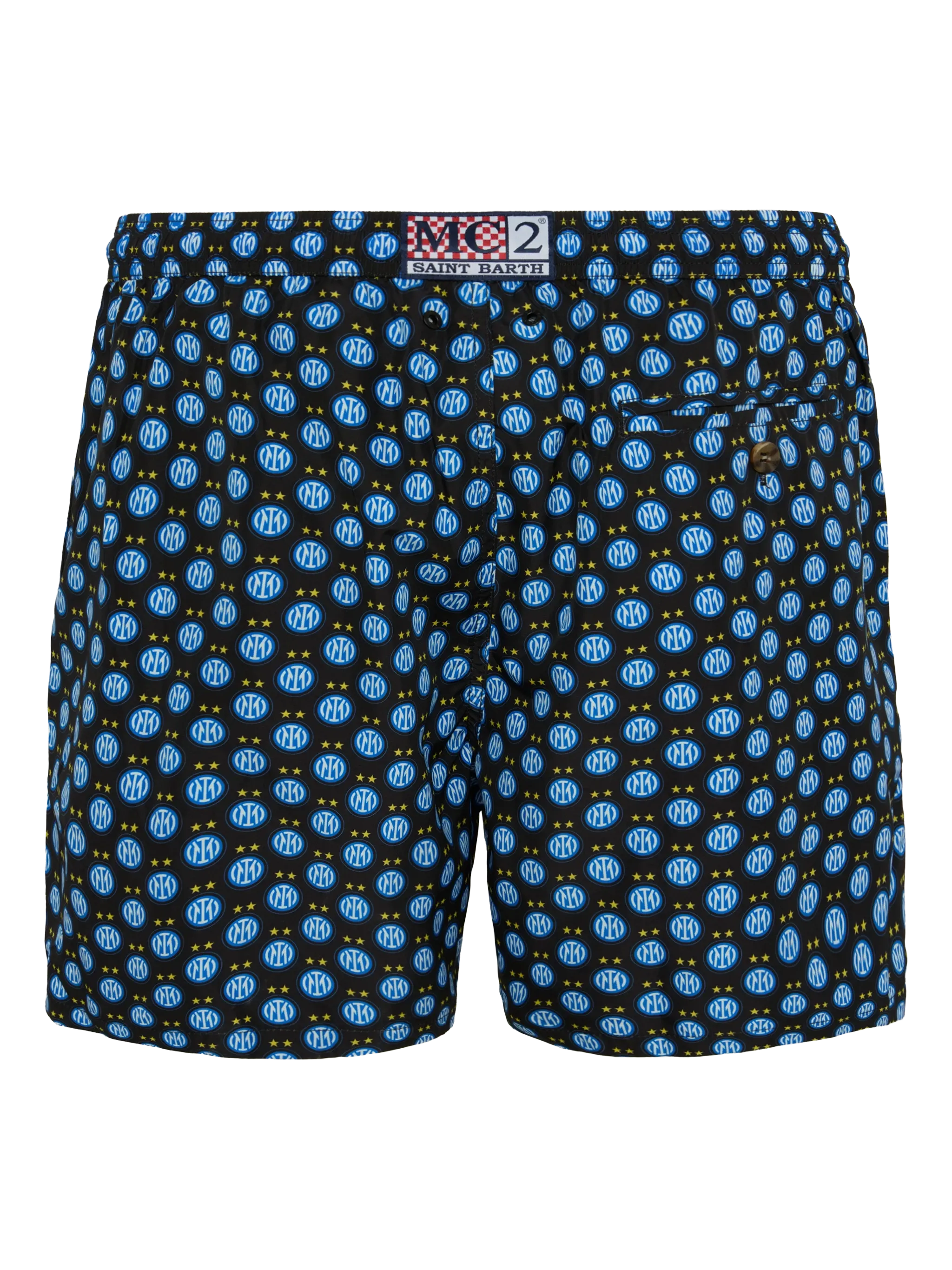 Lightweight Fabric Swim Shorts Lighting With Inter Print | Fc Special Edition Black Swimshort