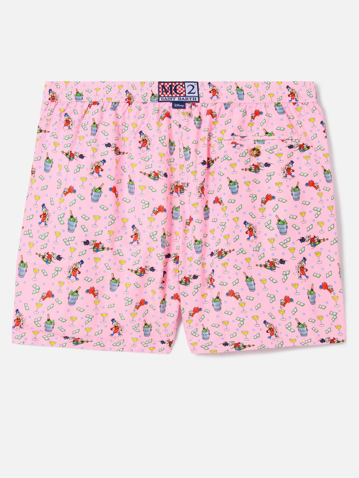 Pink Lighting Micro Swim Shorts With Mcduck Print | Special Edition Swimshort