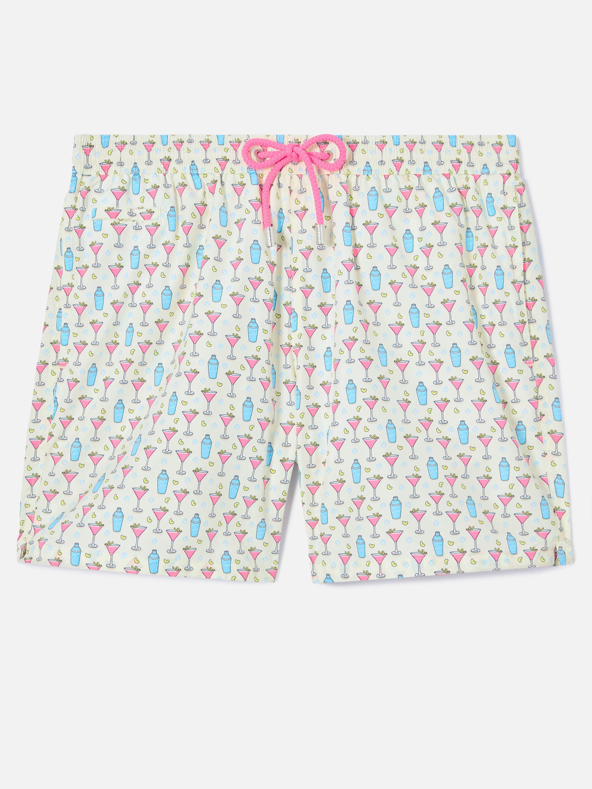 White Lighting Micro Swim Shorts With Cosmo All-Over Print Swimshort