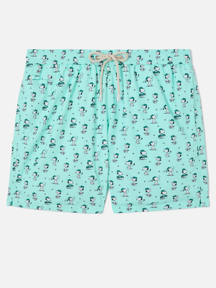 Light Green Lighting Micro Swim Shorts With Snoopy Golf Print | Special Edition Swimshort