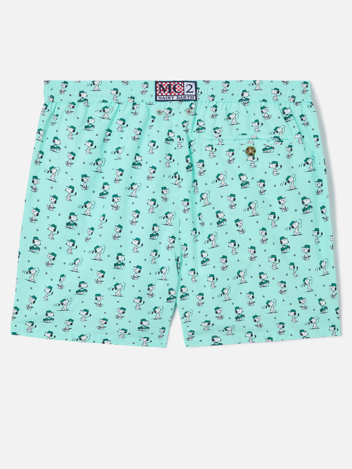 Light Green Lighting Micro Swim Shorts With Snoopy Golf Print | Special Edition Swimshort