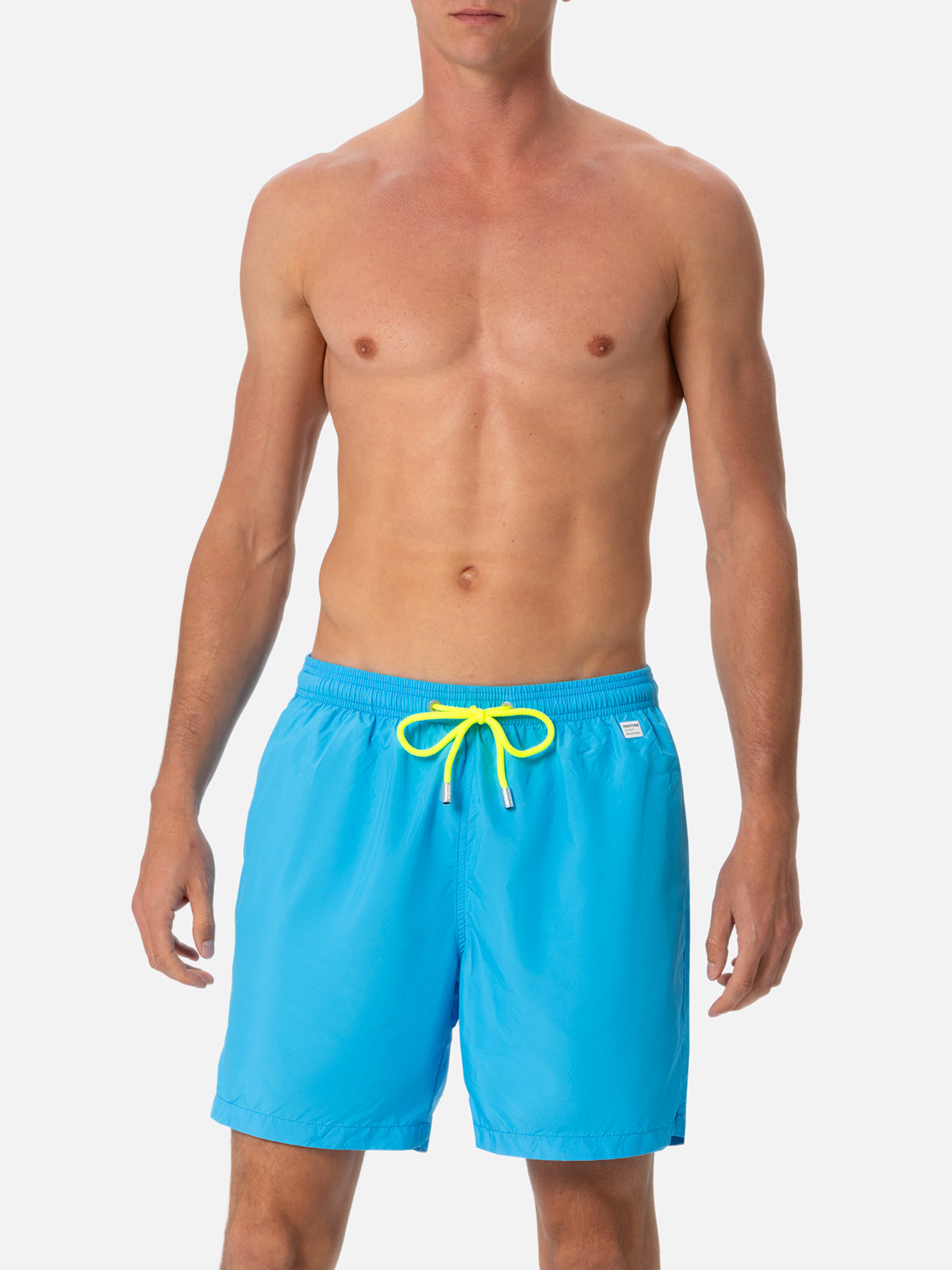 Man Lightweight Fabric Aqua Blue Swim Shorts Lighting Pantone | Pantone® Special Edition Sky Swimshort
