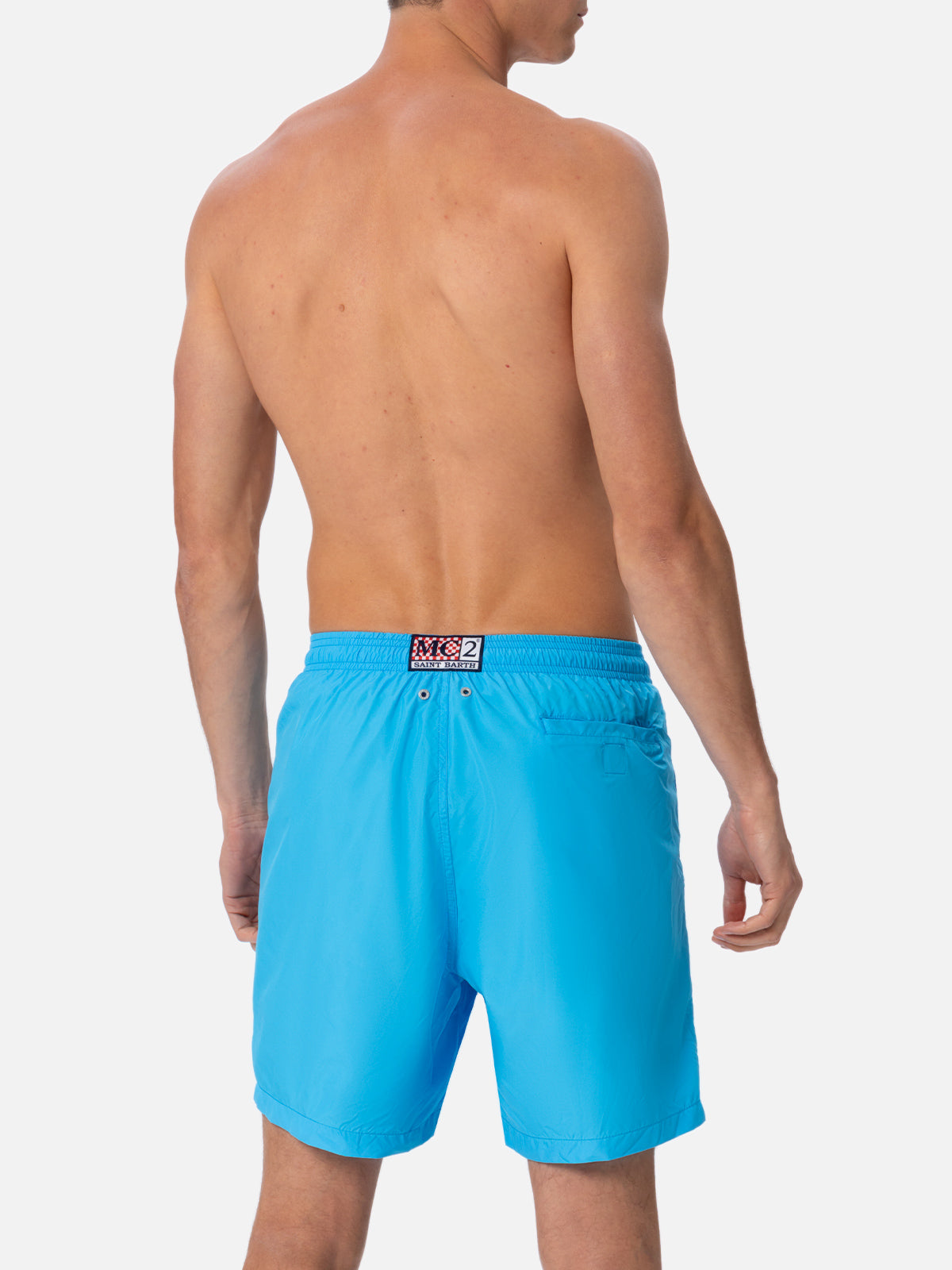 Man Lightweight Fabric Aqua Blue Swim Shorts Lighting Pantone | Pantone® Special Edition Sky Swimshort