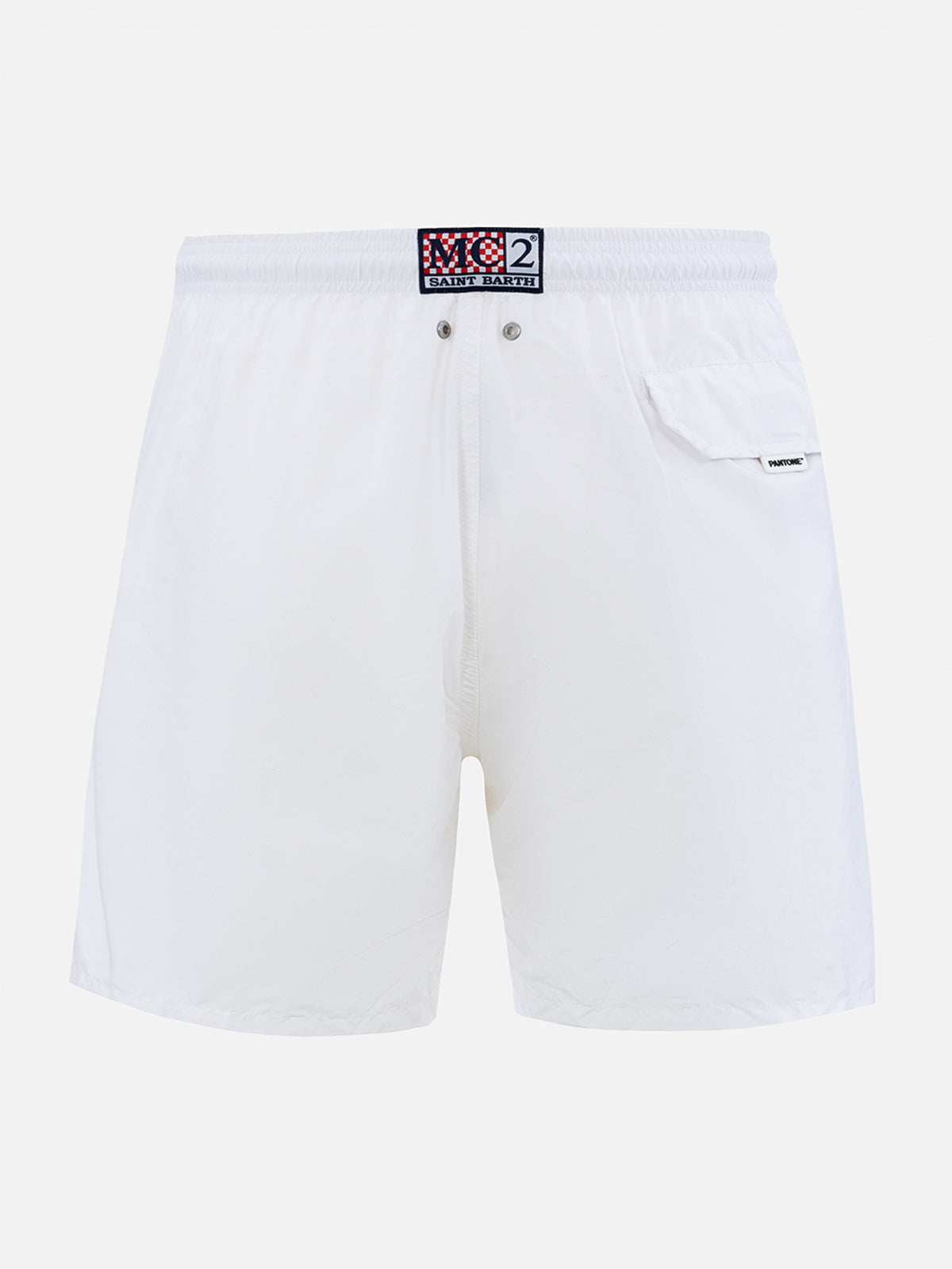 Man Lightweight Fabric White Swim Shorts Lighting Pantone | Pantone® Special Edition Swimshort