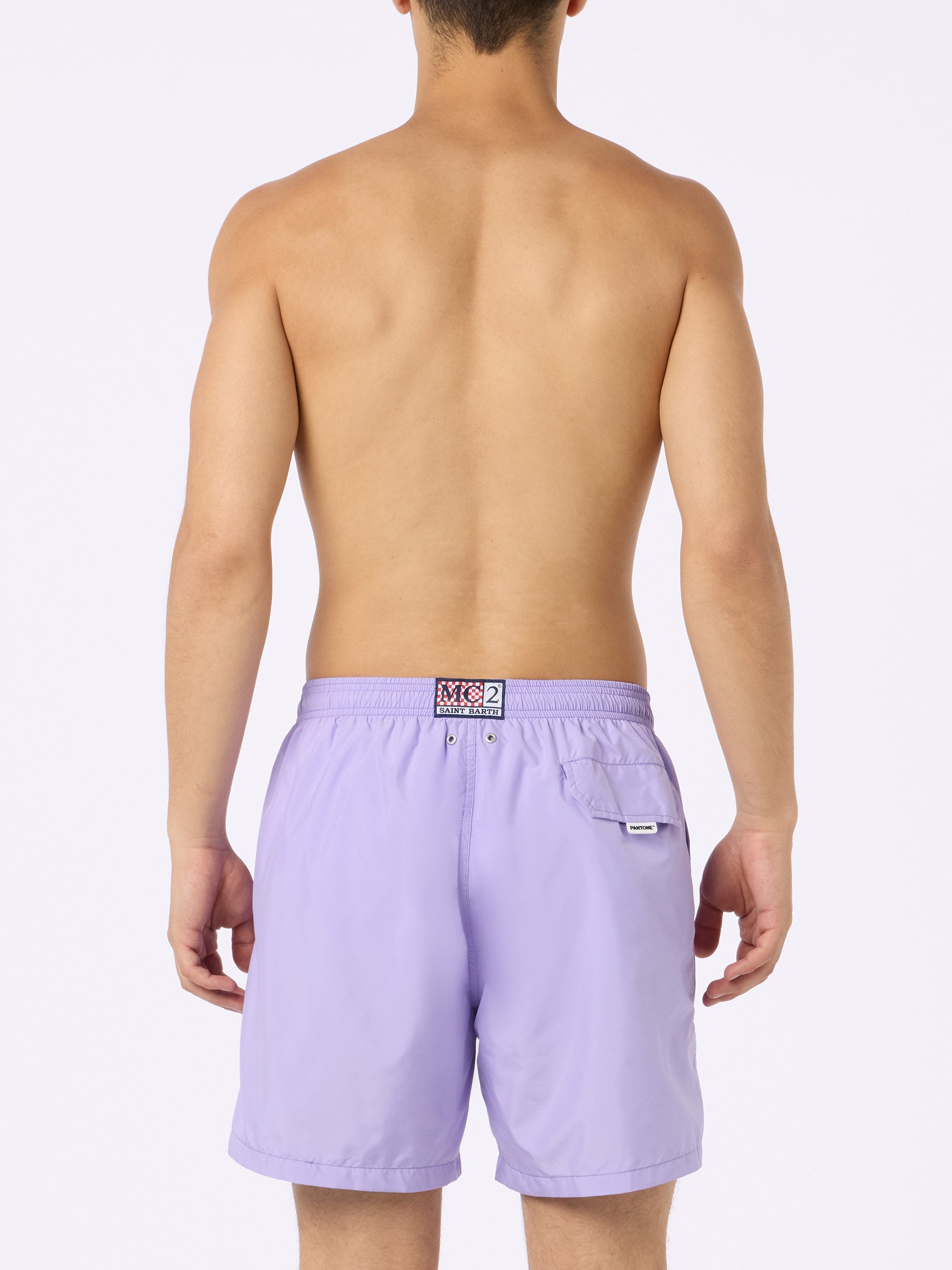 Man Lightweight Fabric Lilac Swim-Shorts Lighting Pantone | Pantone® Special Edition Pink Swimshort