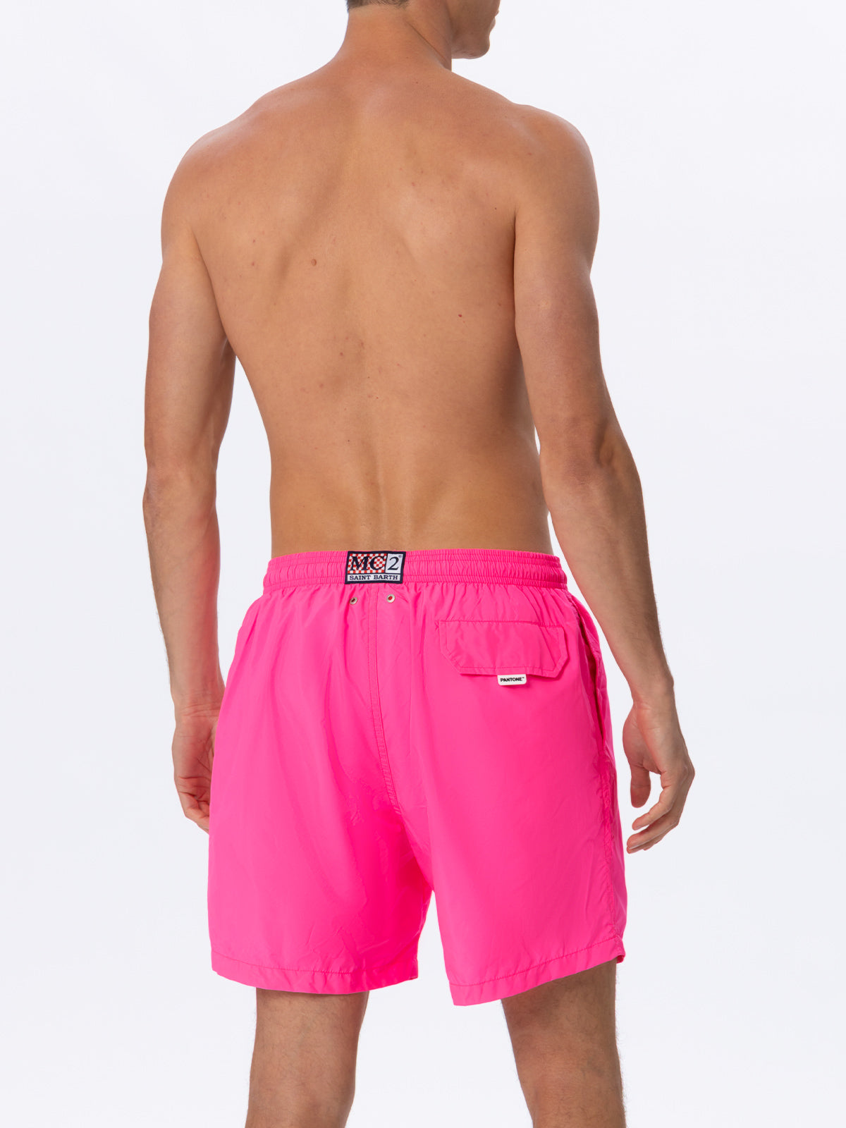 Man Lightweight Fabric Fluo Pink Swim Shorts Lighting Pantone | Pantone® Special Edition __single__ Swimshort