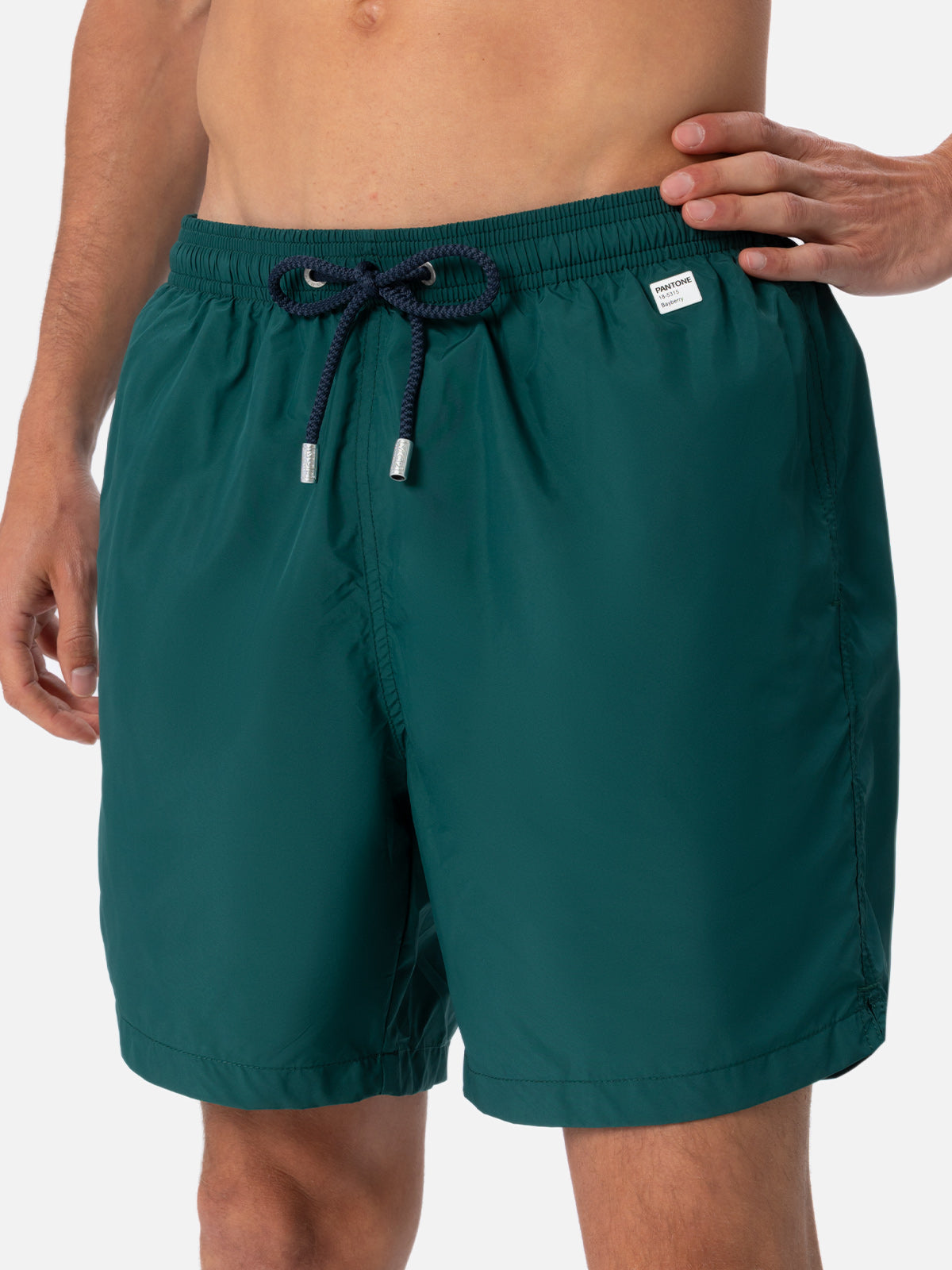 Man Lightweight Fabric British Green Swim Shorts Lighting Pantone | Pantone® Special Edition Swimshort