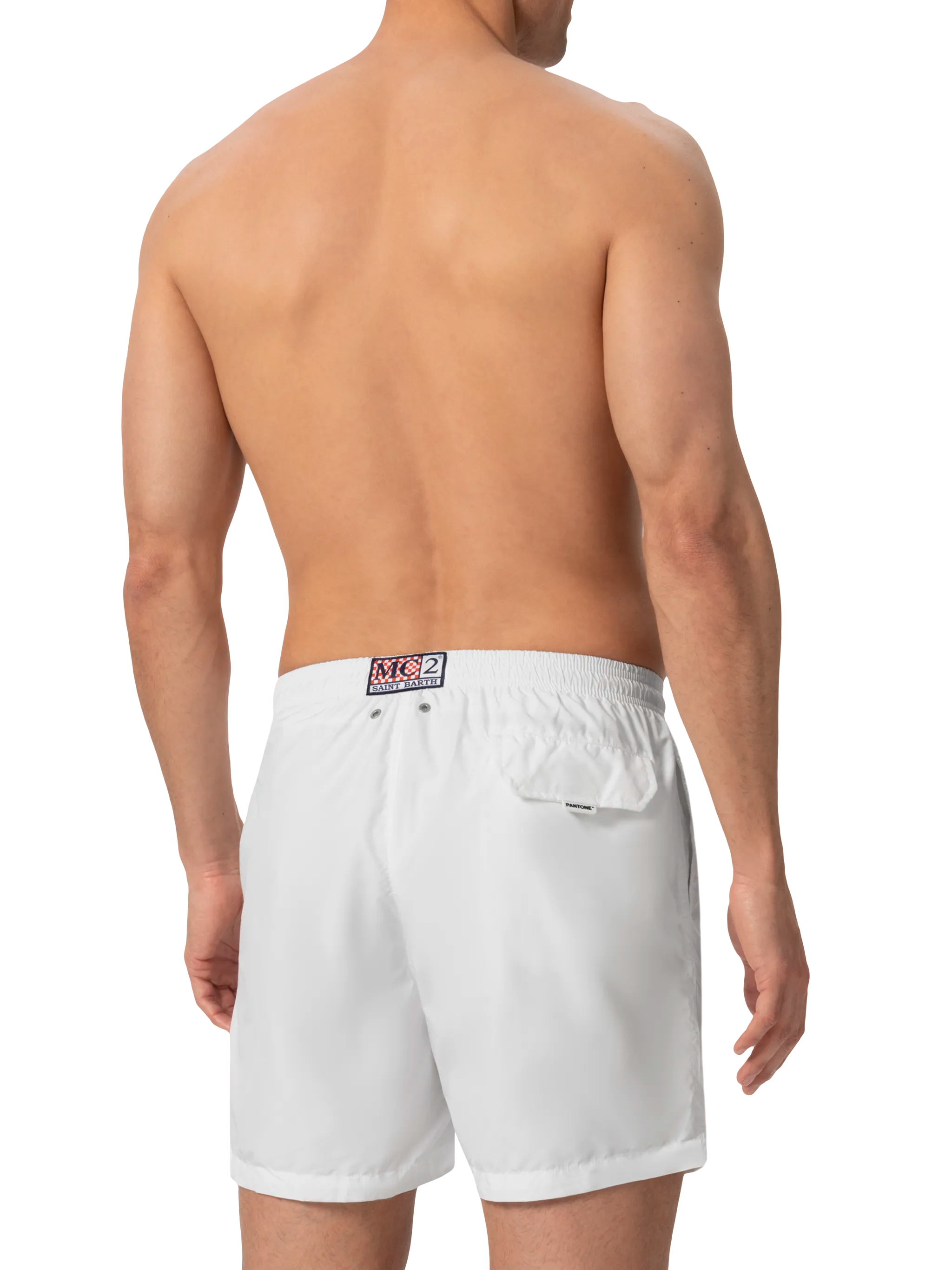 Lightweight Fabric White Swim Shorts Lighting Pantone | Pantone® Special Edition Swimshort