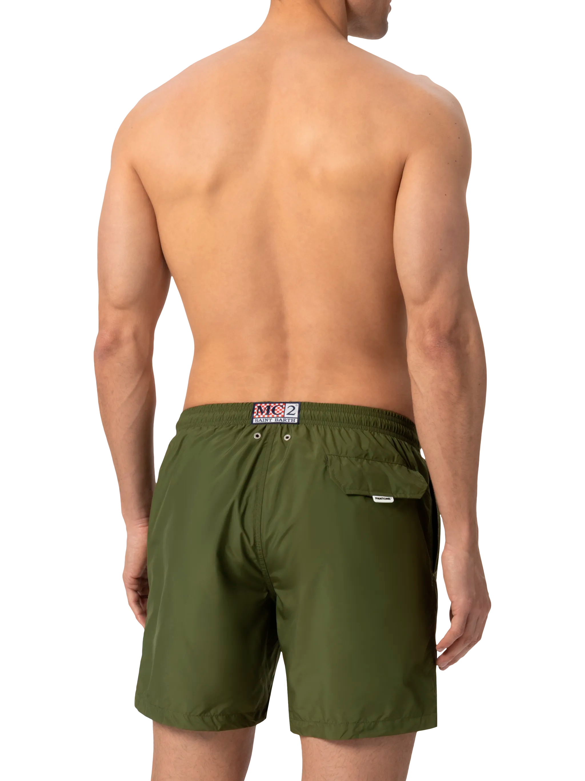 Lightweight Fabric Military Green Swim Shorts Lighting Pantone | Pantone® Special Edition Swimshort