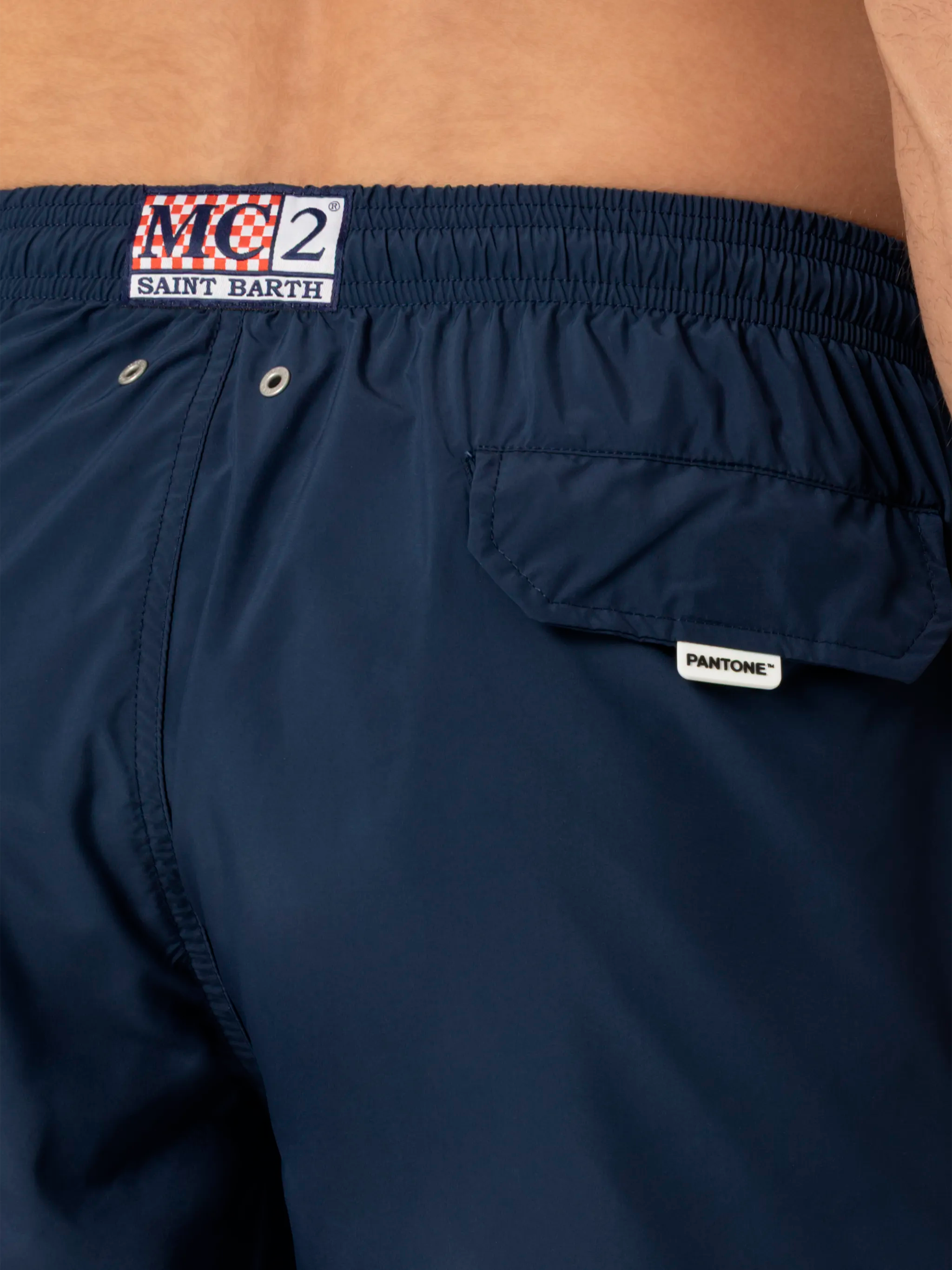 Man Lightweight Fabric Navy Swim Shorts Lighting Pantone | Pantone® Special Edition Blue Swimshort